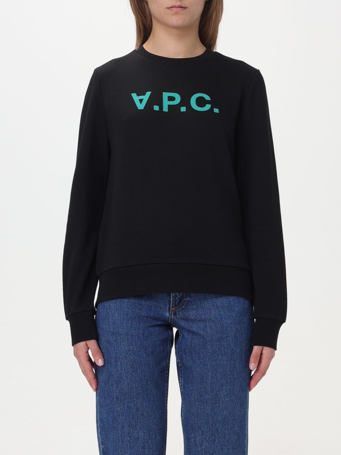 Shop Apc Sweatshirt A.p.c. Woman Color Black 1