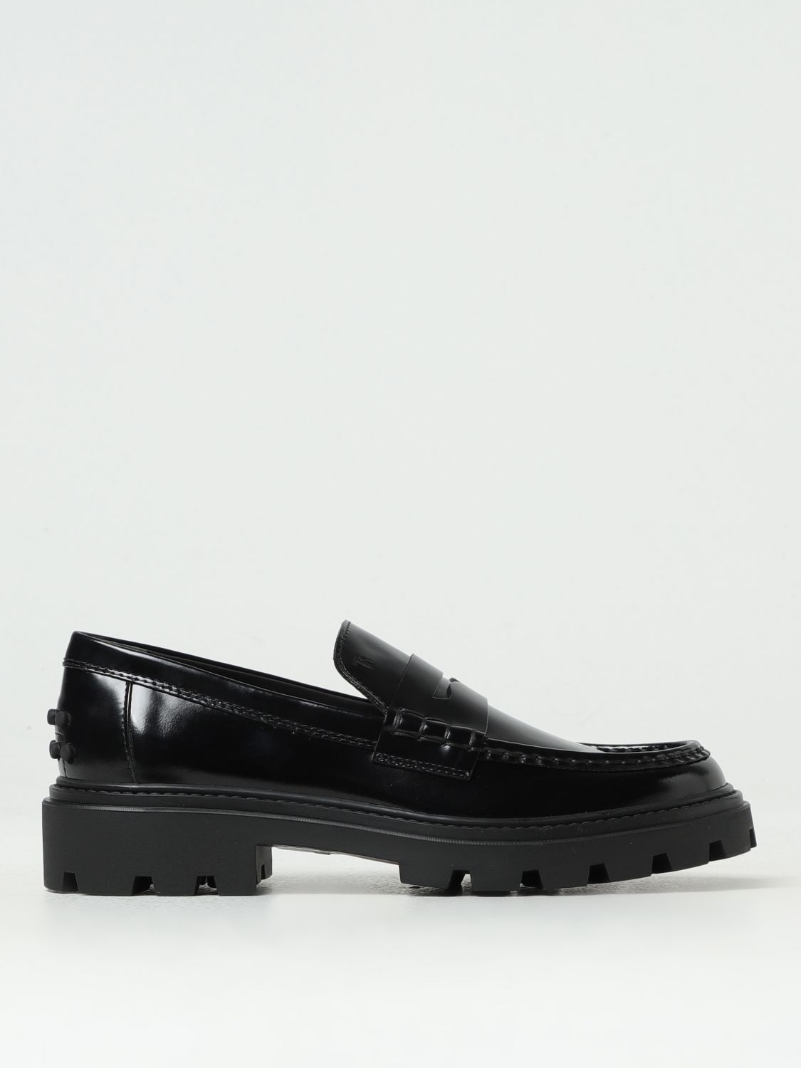 Tod's Brushed Leather Loafers In Black