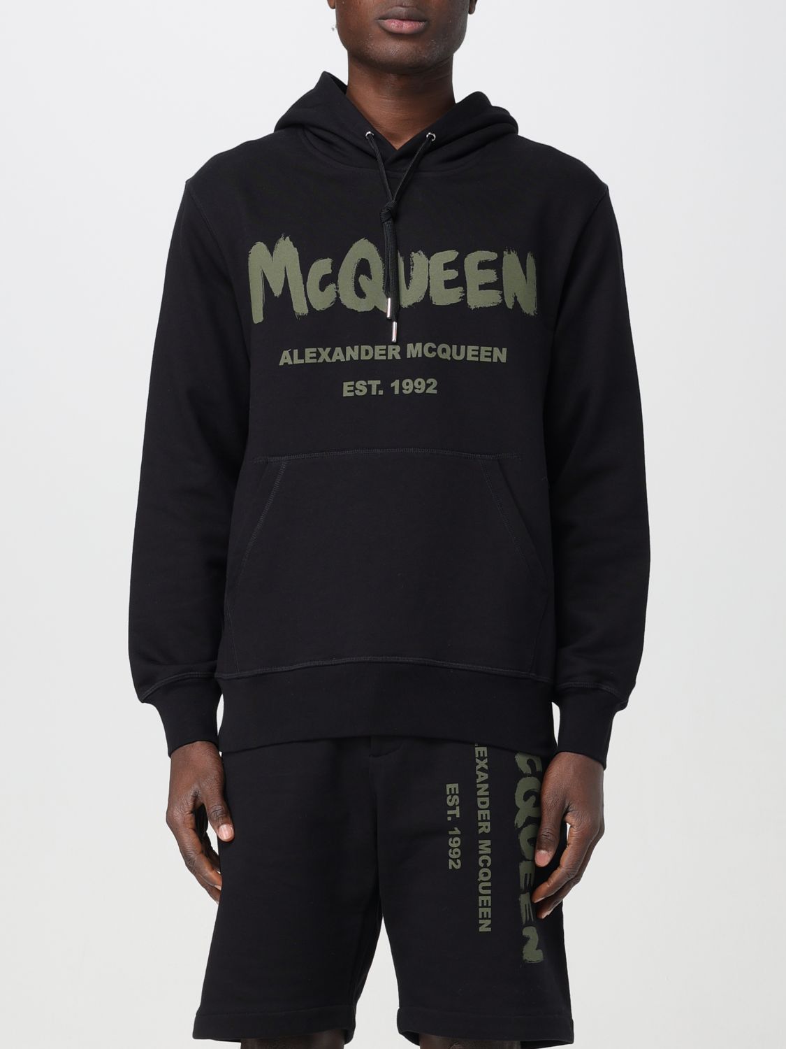 Shop Alexander Mcqueen Sweatshirt  Men Color Black