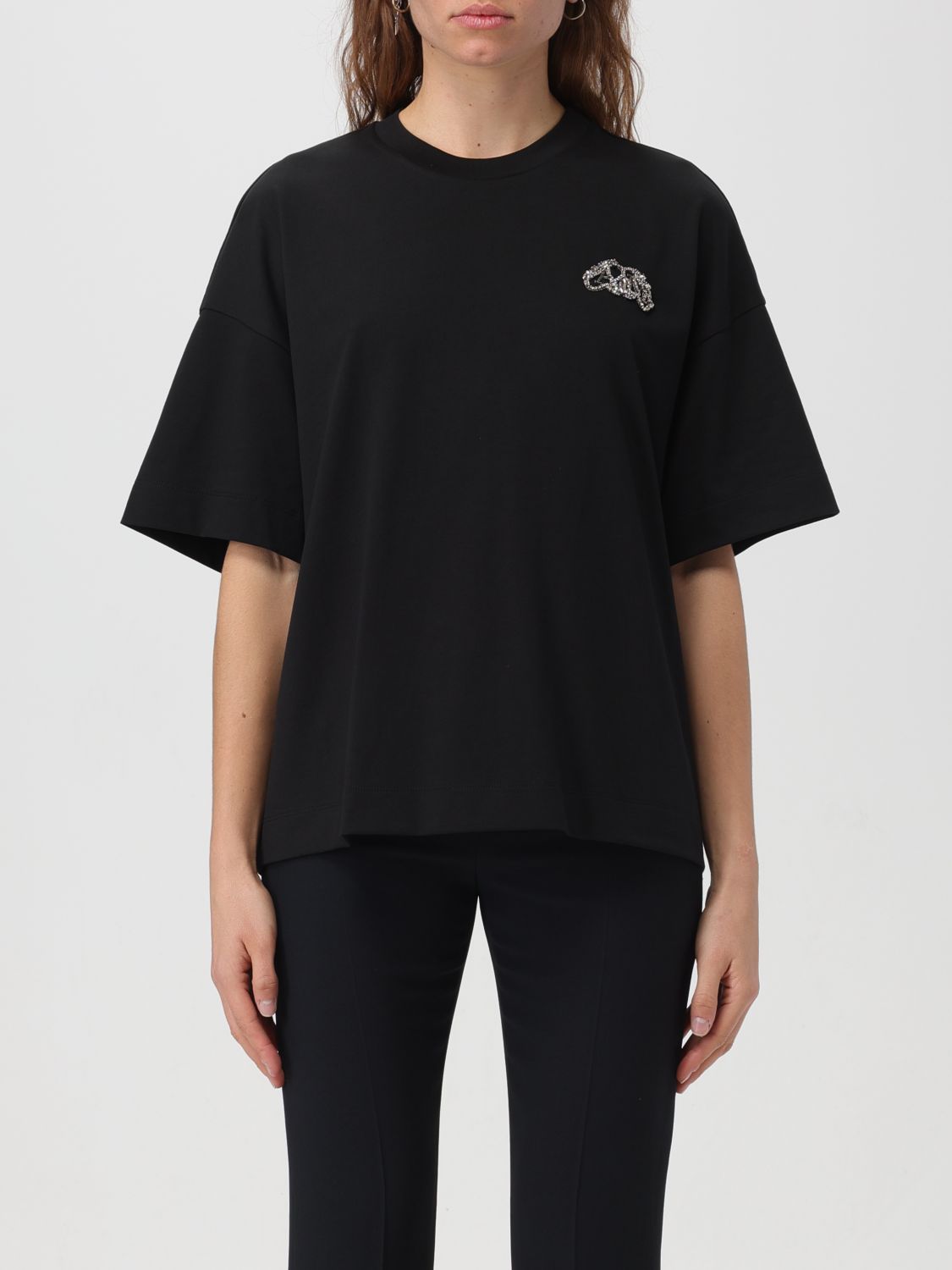 Alexander Mcqueen T-shirt  Damen Farbe Schwarz In Black