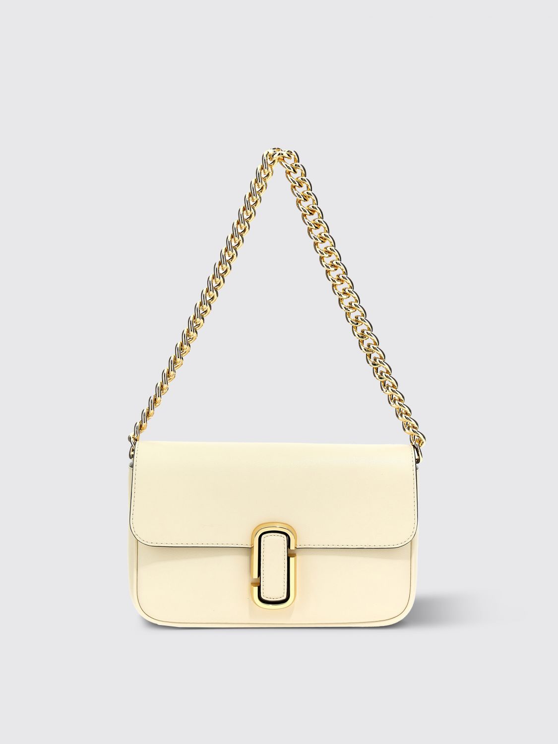 Shop Marc Jacobs The J Marc Shoulder Bag In Leather In White 1