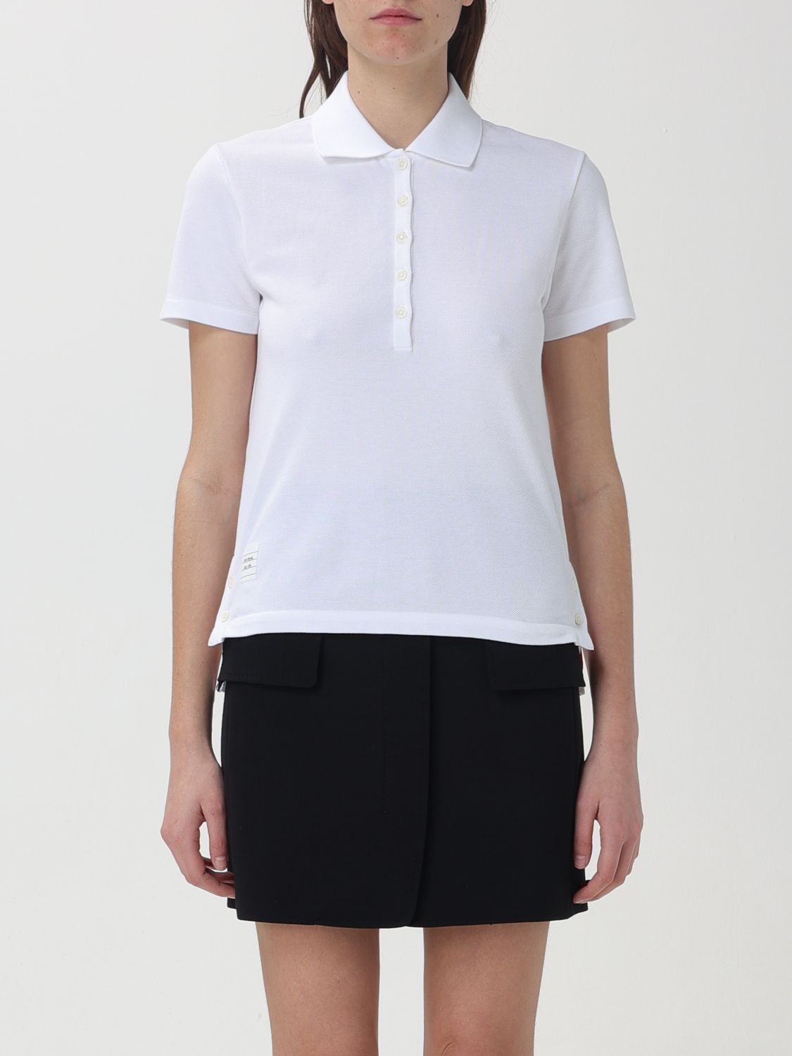 Shop Thom Browne Polo Shirt  Woman Color White