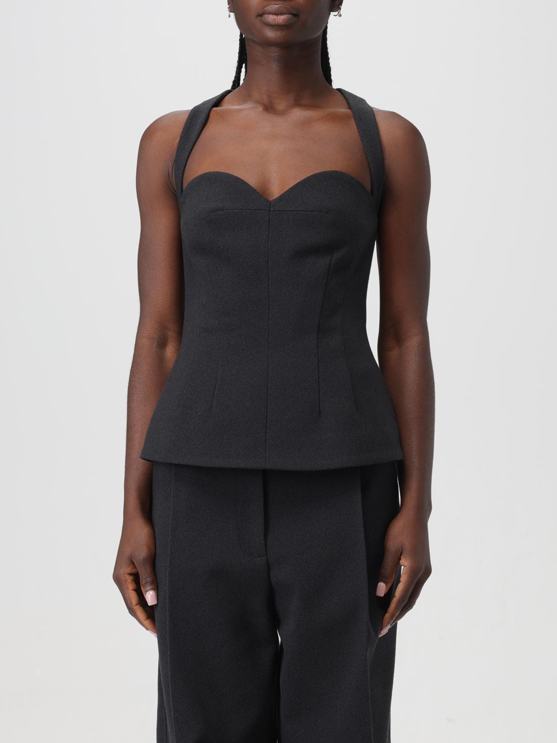 Philosophy Di Lorenzo Serafini Bustier Top With Sweetheart Neckline In Black