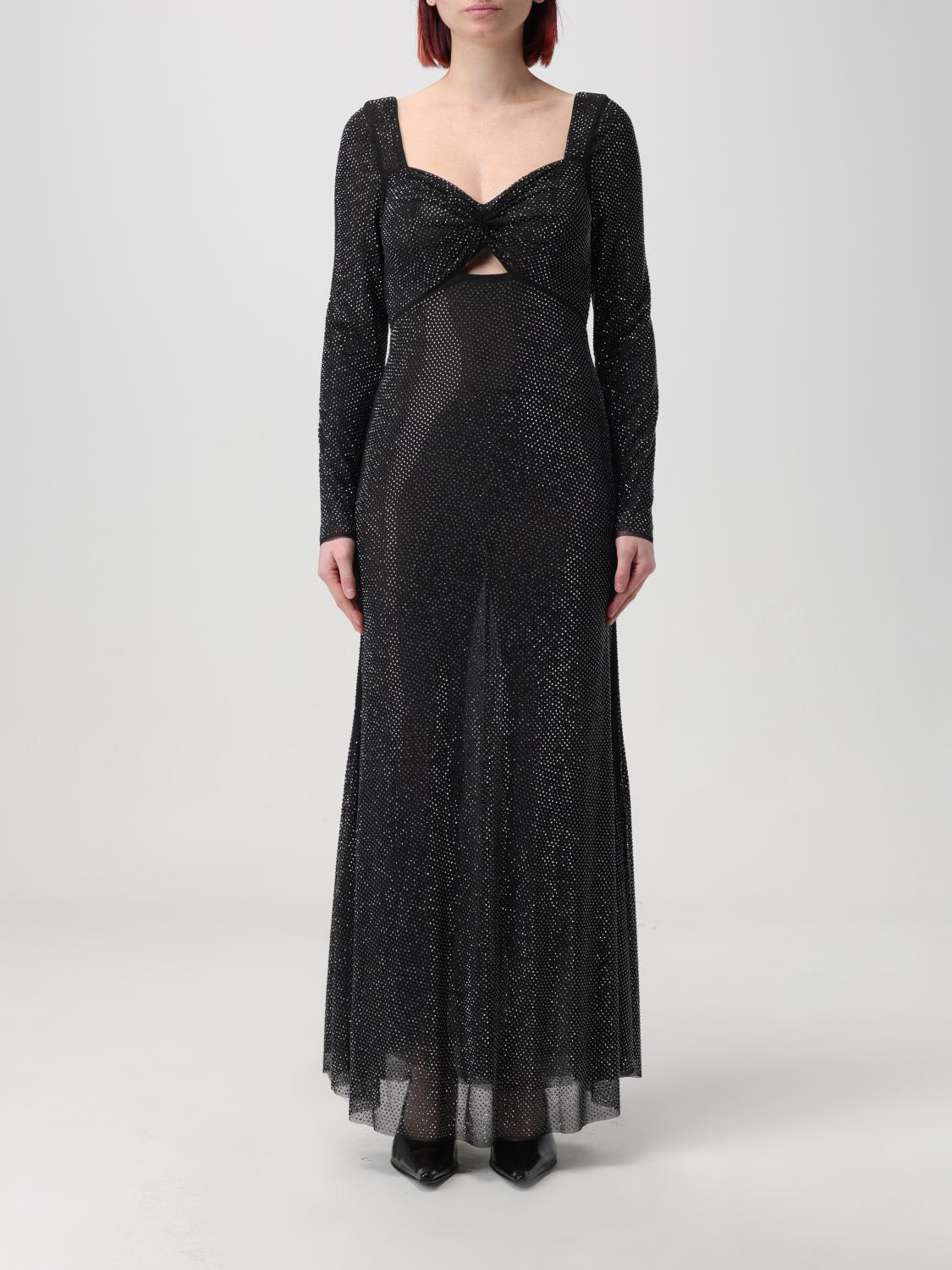 Self-portrait Self Portrait Maxi Dress In Rhinestone-embellished Mesh In Black