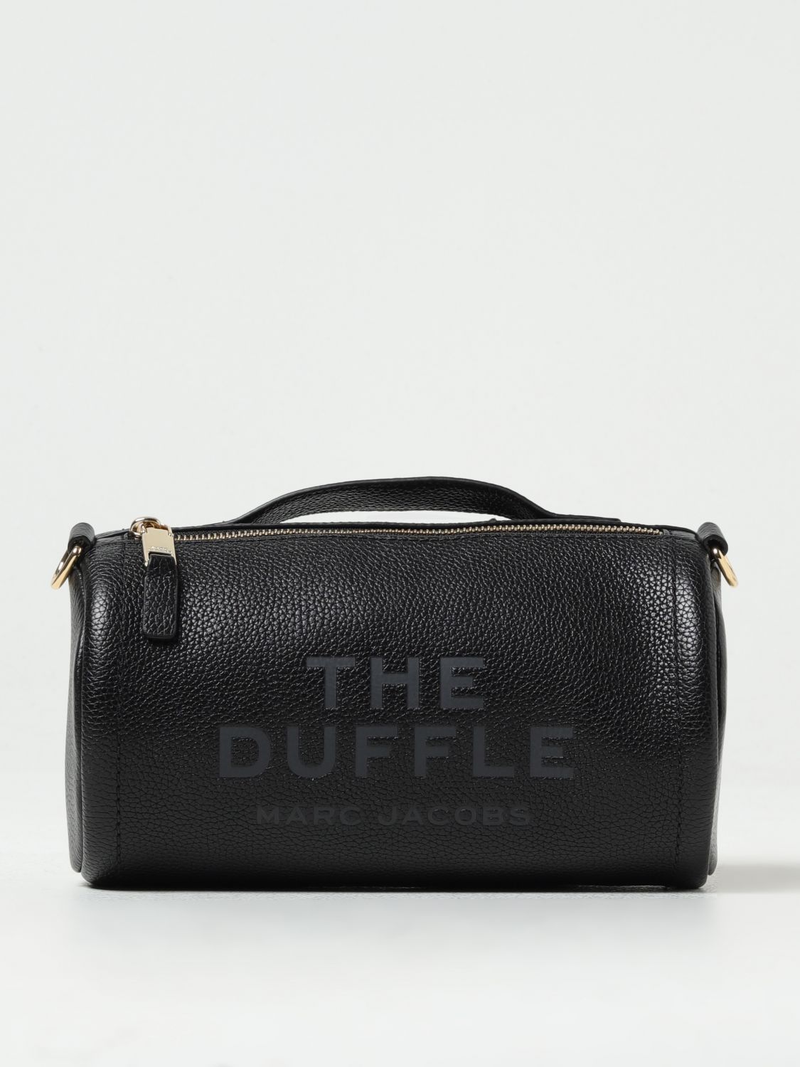 Shop Marc Jacobs The Duffle Bag In Grained Leather In Black
