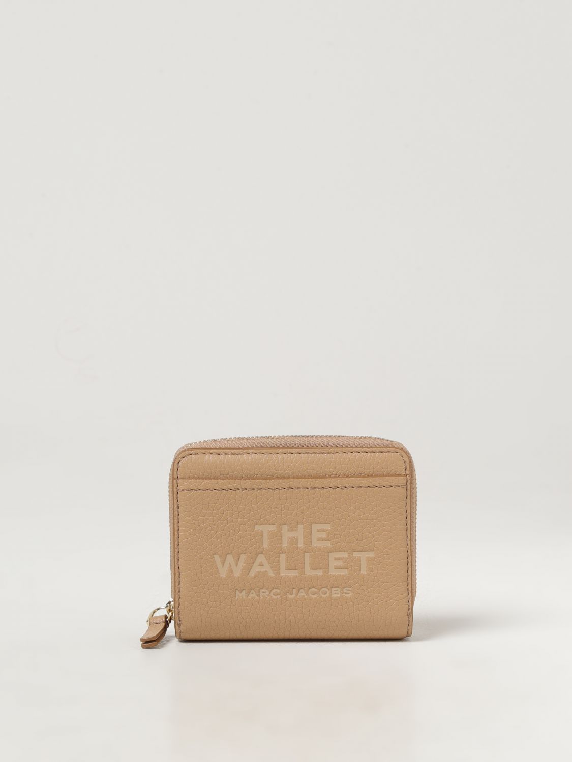 Marc Jacobs Wallet In Grained Leather In Beige