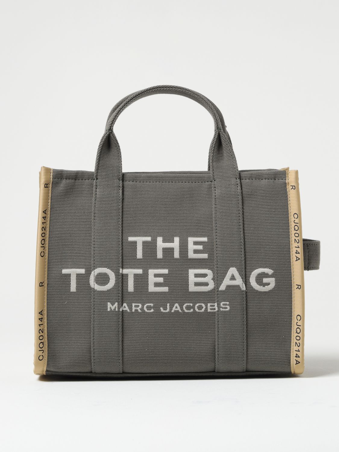 Marc Jacobs The Jacquard Medium Tote Bag In Canvas In Bronze