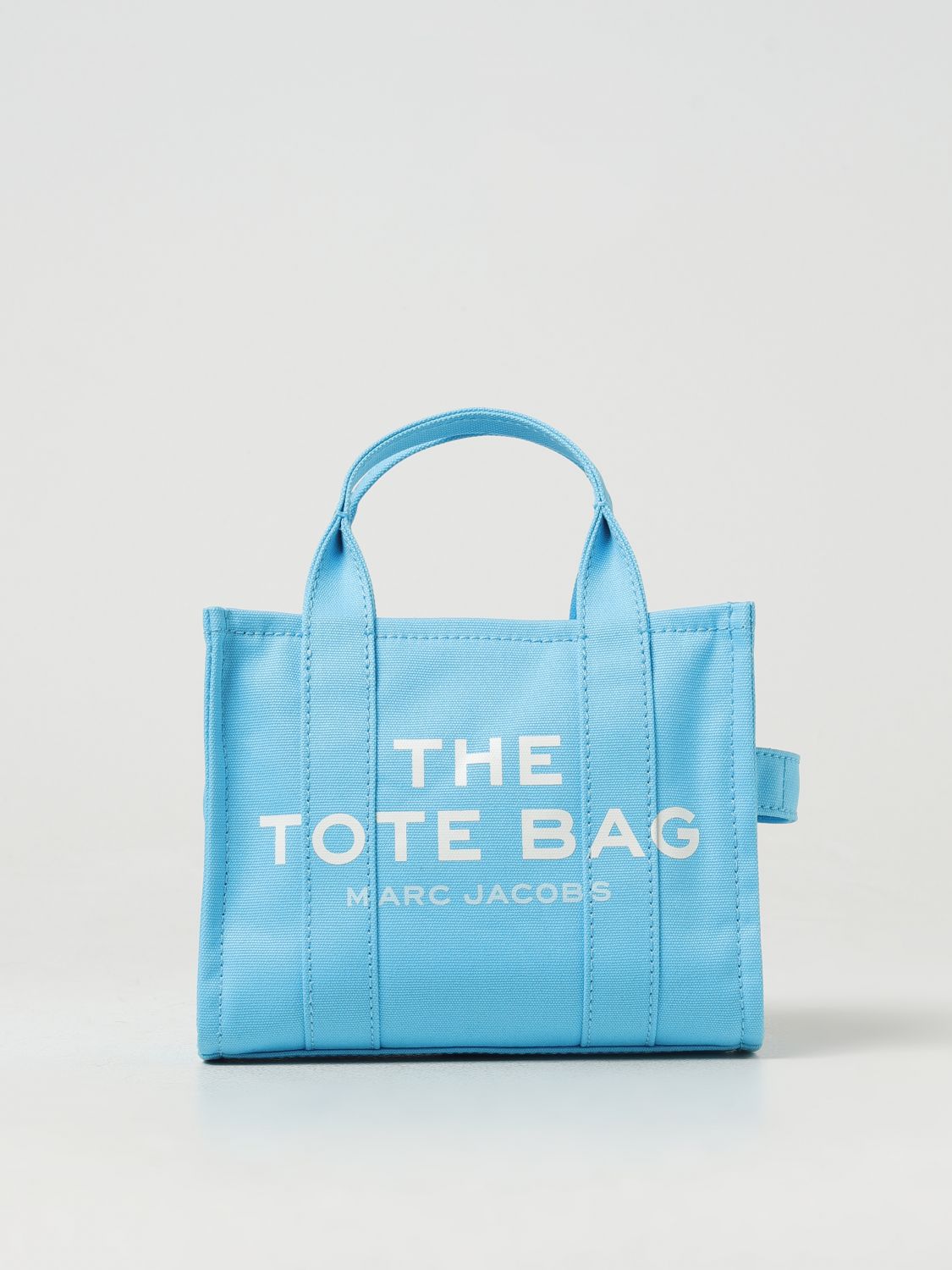 Shop Marc Jacobs The Small Tote Bag In Canvas In Gnawed Blue
