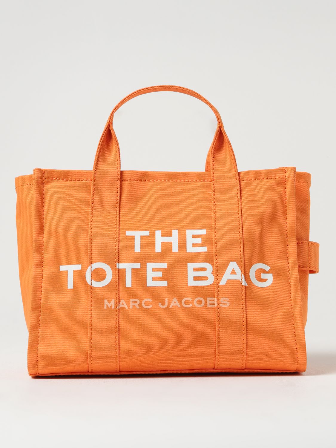 Shop Marc Jacobs The Medium Tote Bag In Canvas In Orange