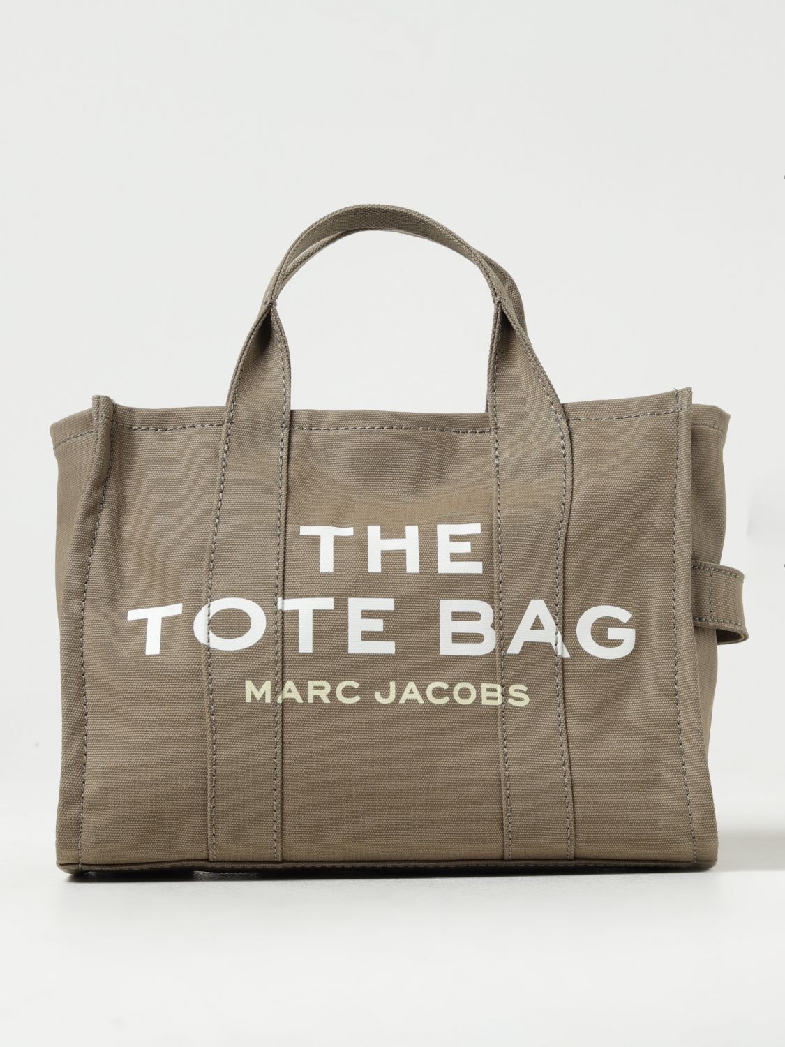 Shop Marc Jacobs The Medium Tote Bag In Canvas In Green