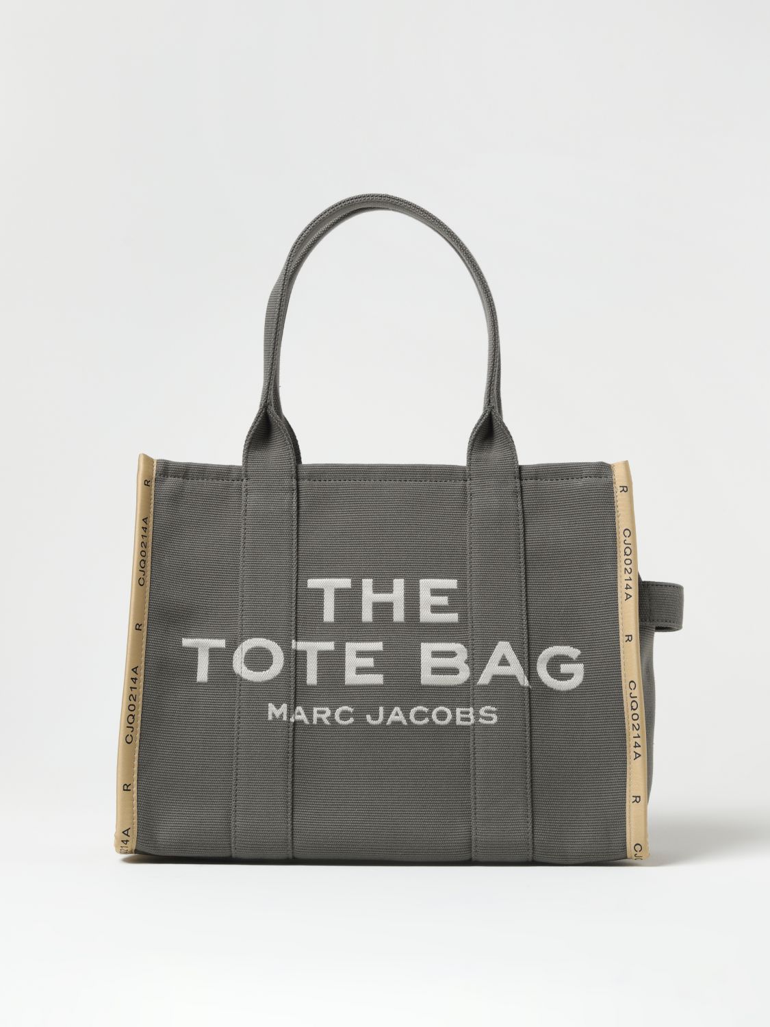 Marc Jacobs Ithe Large Tote Bag N Canvas With Jacquard Logo In Bronze