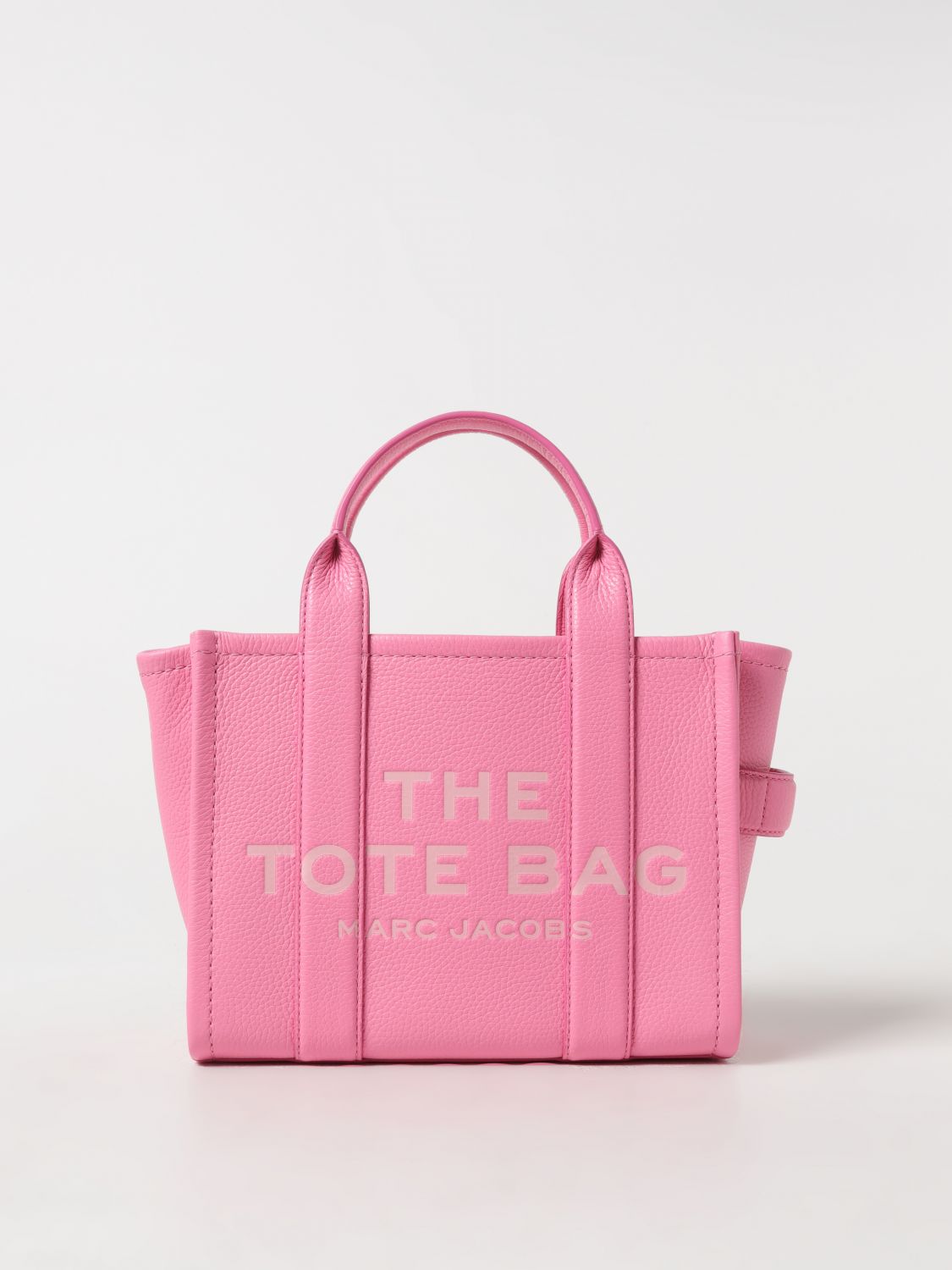 Shop Marc Jacobs The Small Tote Bag In Grained Leather In Blush Pink
