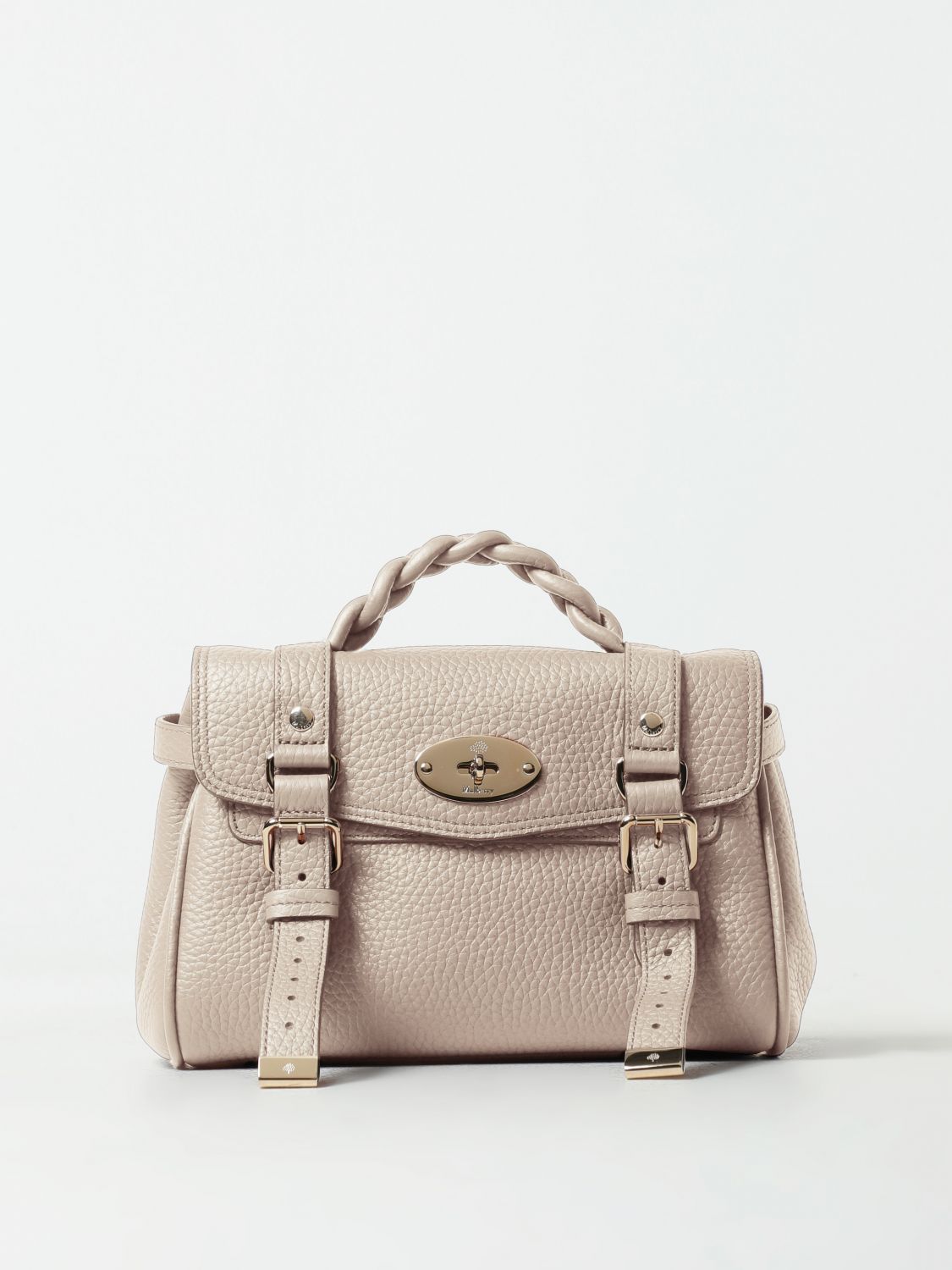 Shop Mulberry Alexa Bag In Grained Leather In White