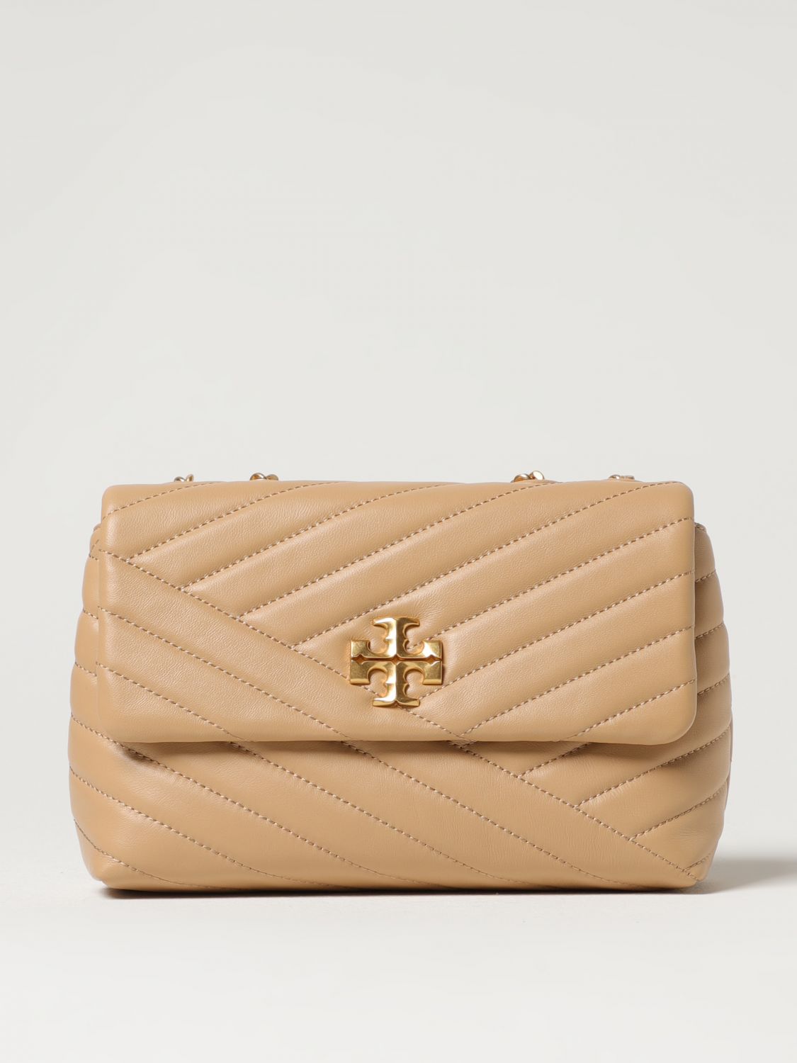 Shop Tory Burch Kira Bag In Quilted Leather In Sand