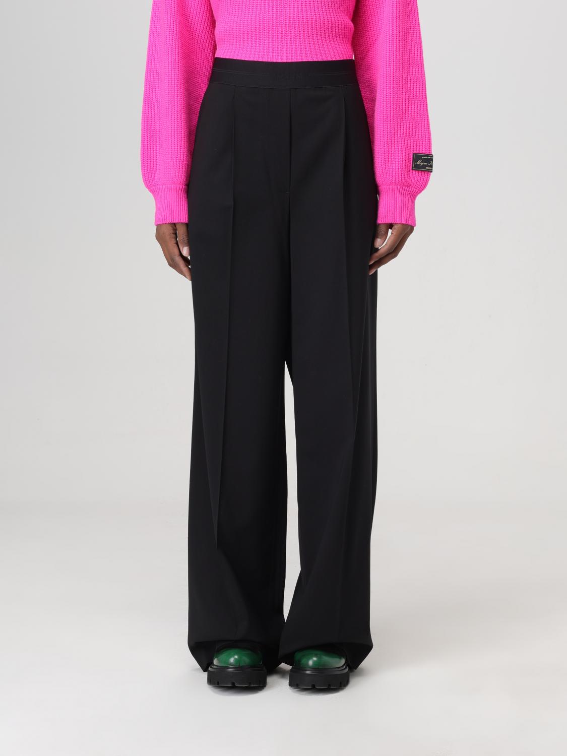 MSGM Pants Woman color Black　MSGM パンツ ウーマン カラー ブラック MSGM