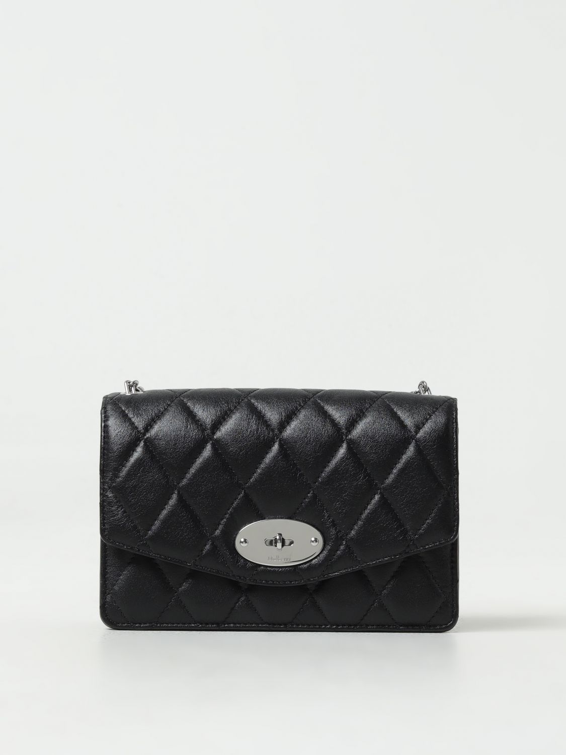 Shop Mulberry Darley Wallet Bag In Quilted Leather In Schwarz