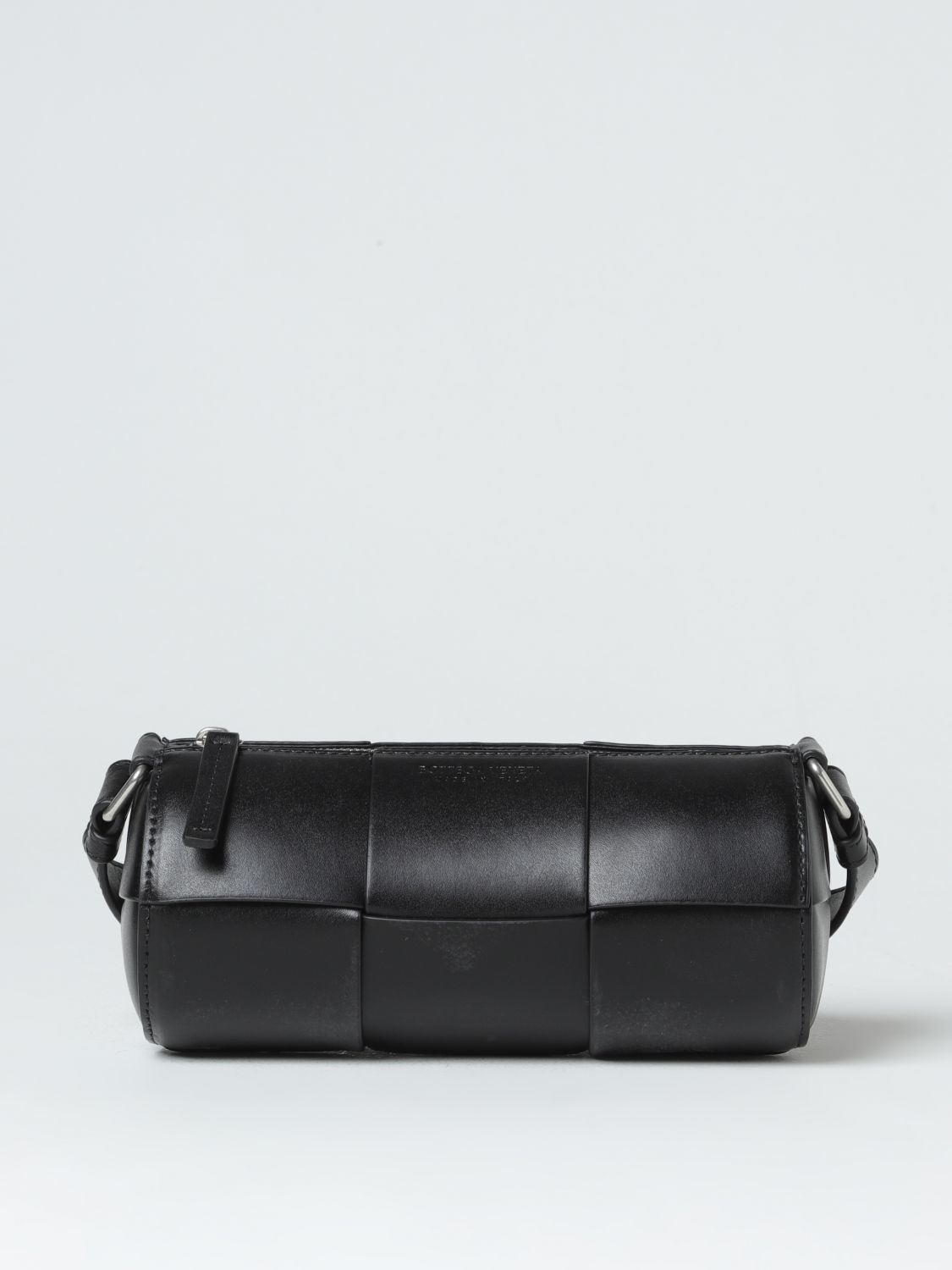 Bottega Veneta Men's Canette Intreccio Leather Crossbody Bag In Schwarz