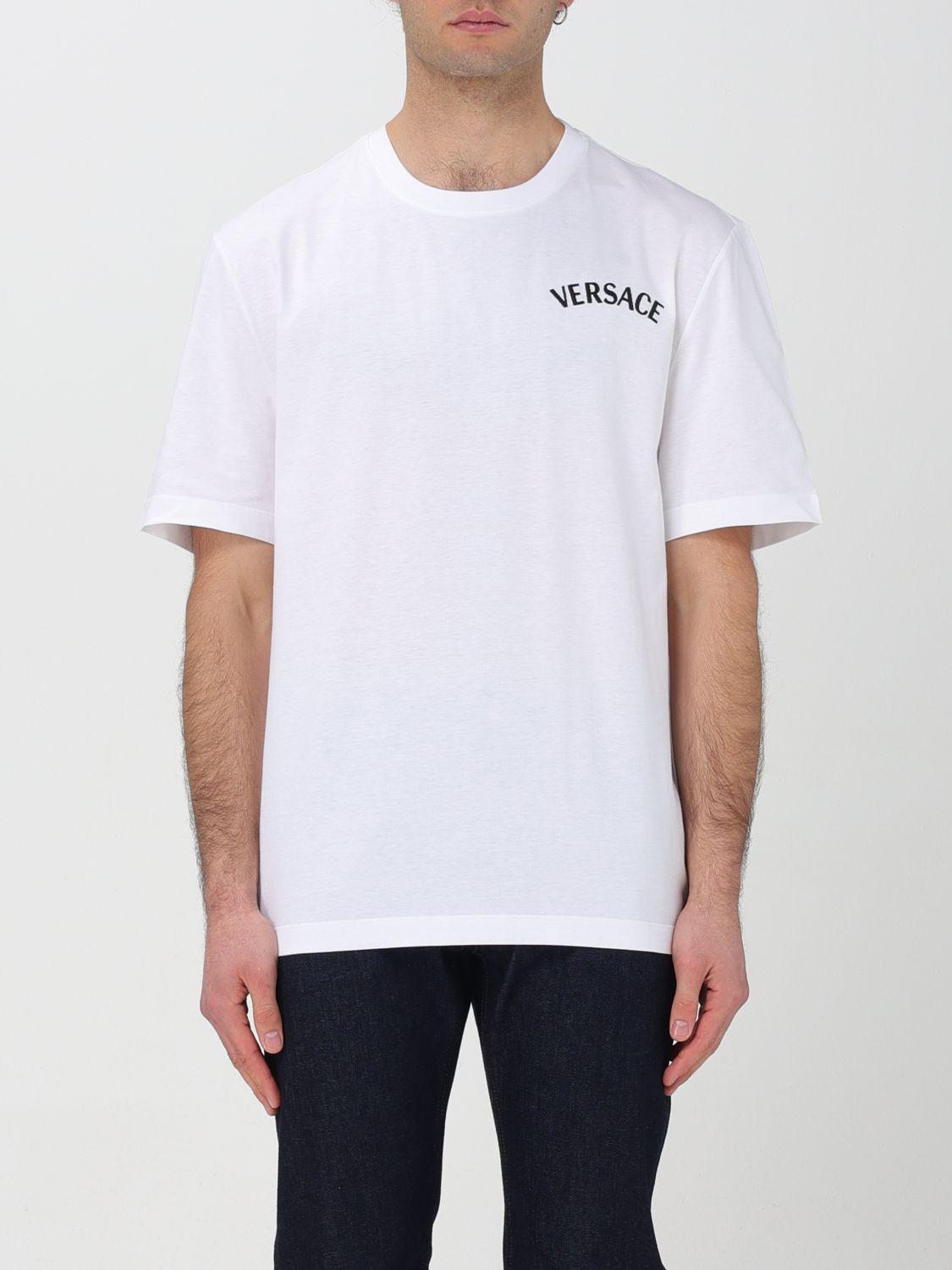 Shop Versace T-shirt  Men Color White