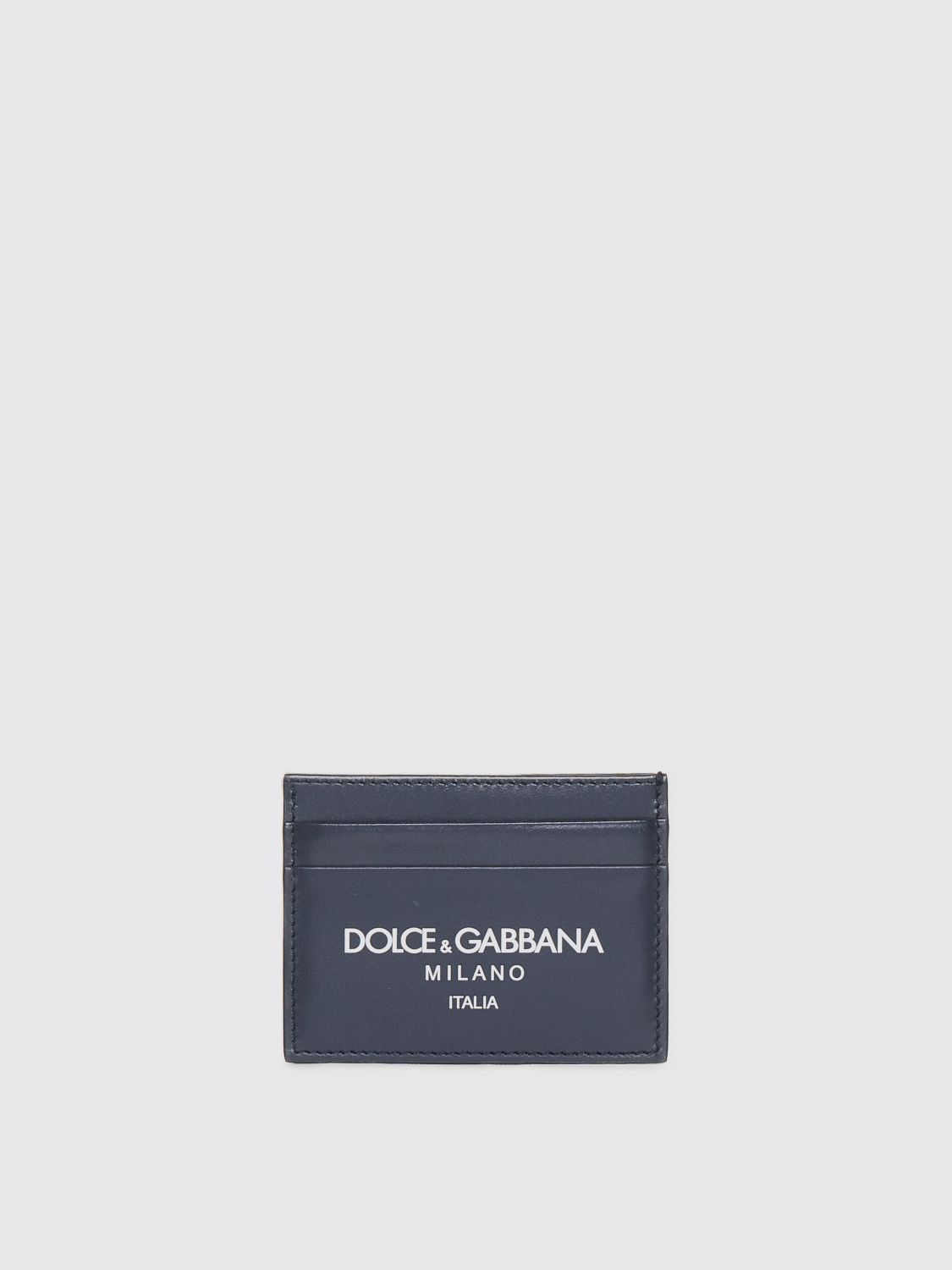 Dolce & Gabbana Credit Card Holder In Leather In Blau