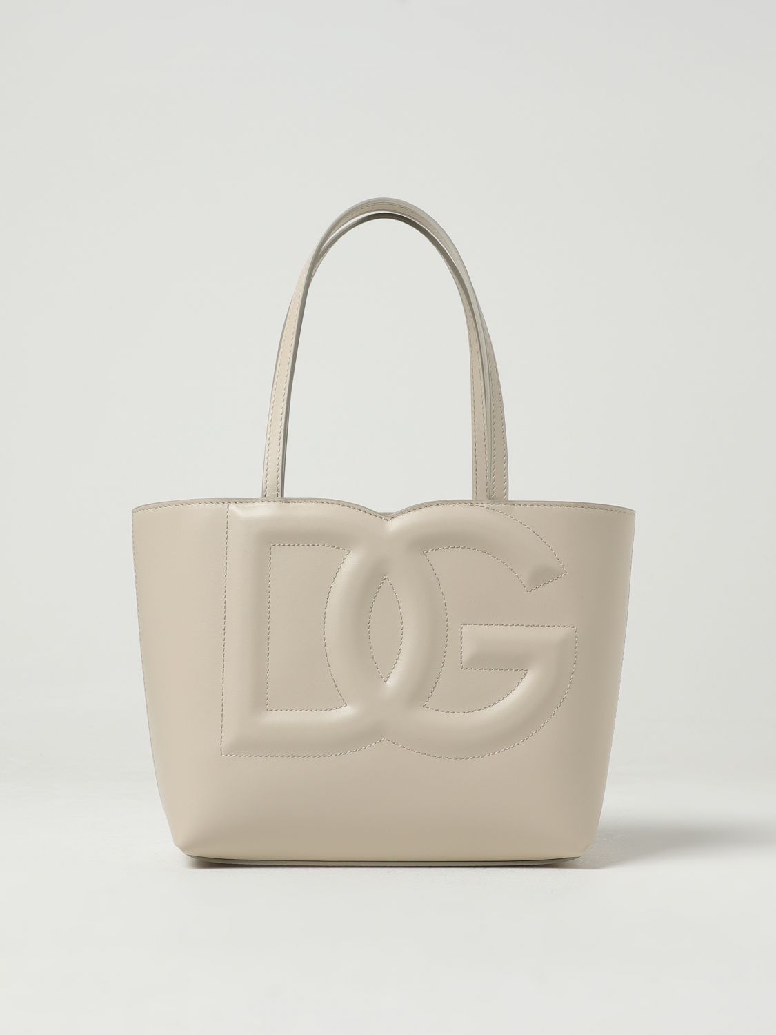 Dolce & Gabbana Bag In Leather With Monogram In White