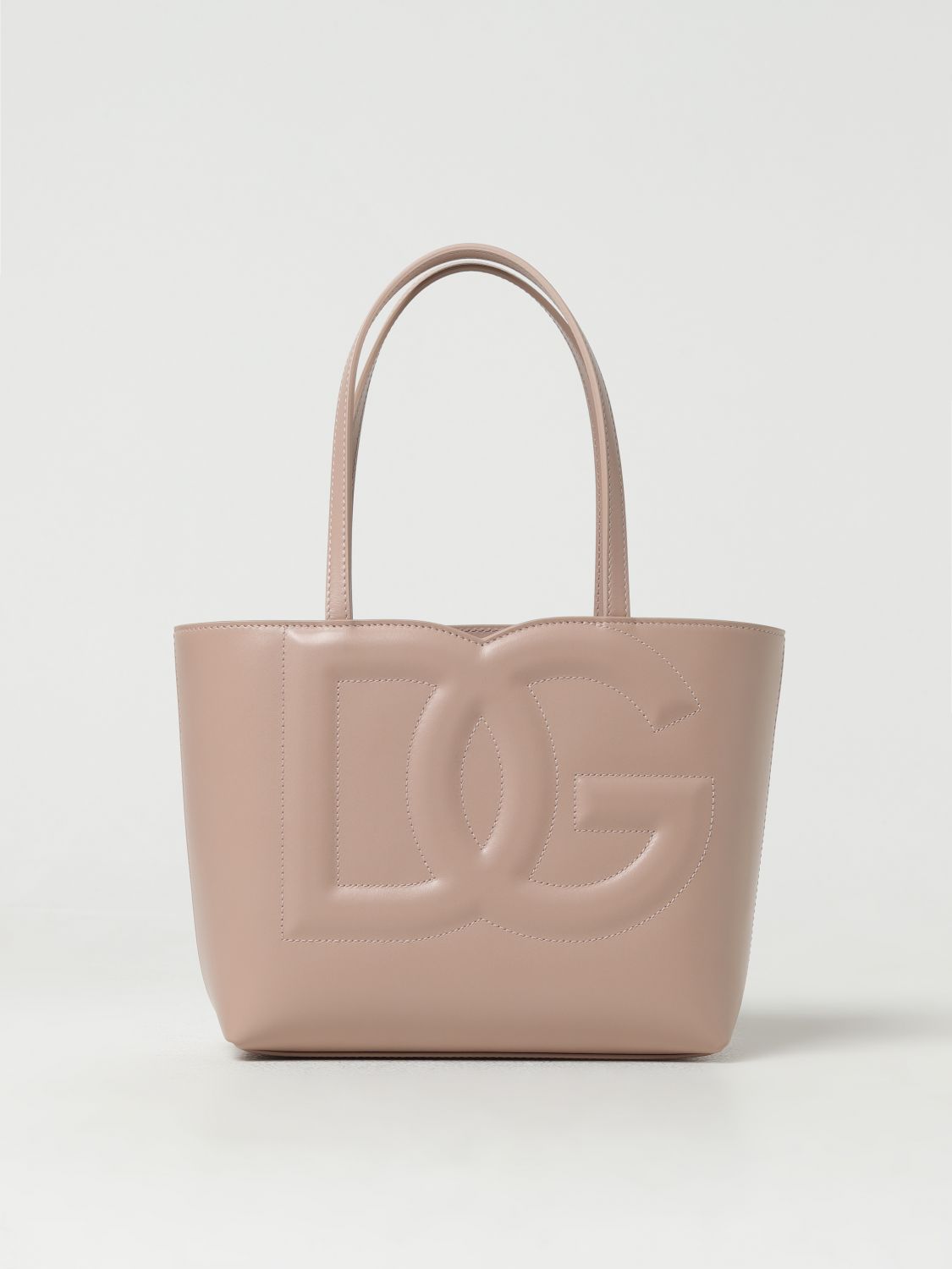 Dolce & Gabbana Bag In Leather With Monogram In Beige