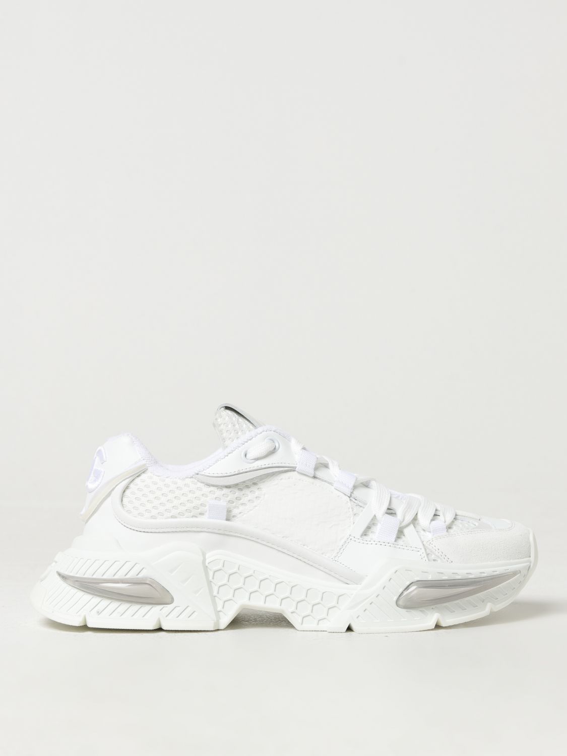 Dolce & Gabbana Airmaster Sneakers In Leather And Mesh In White