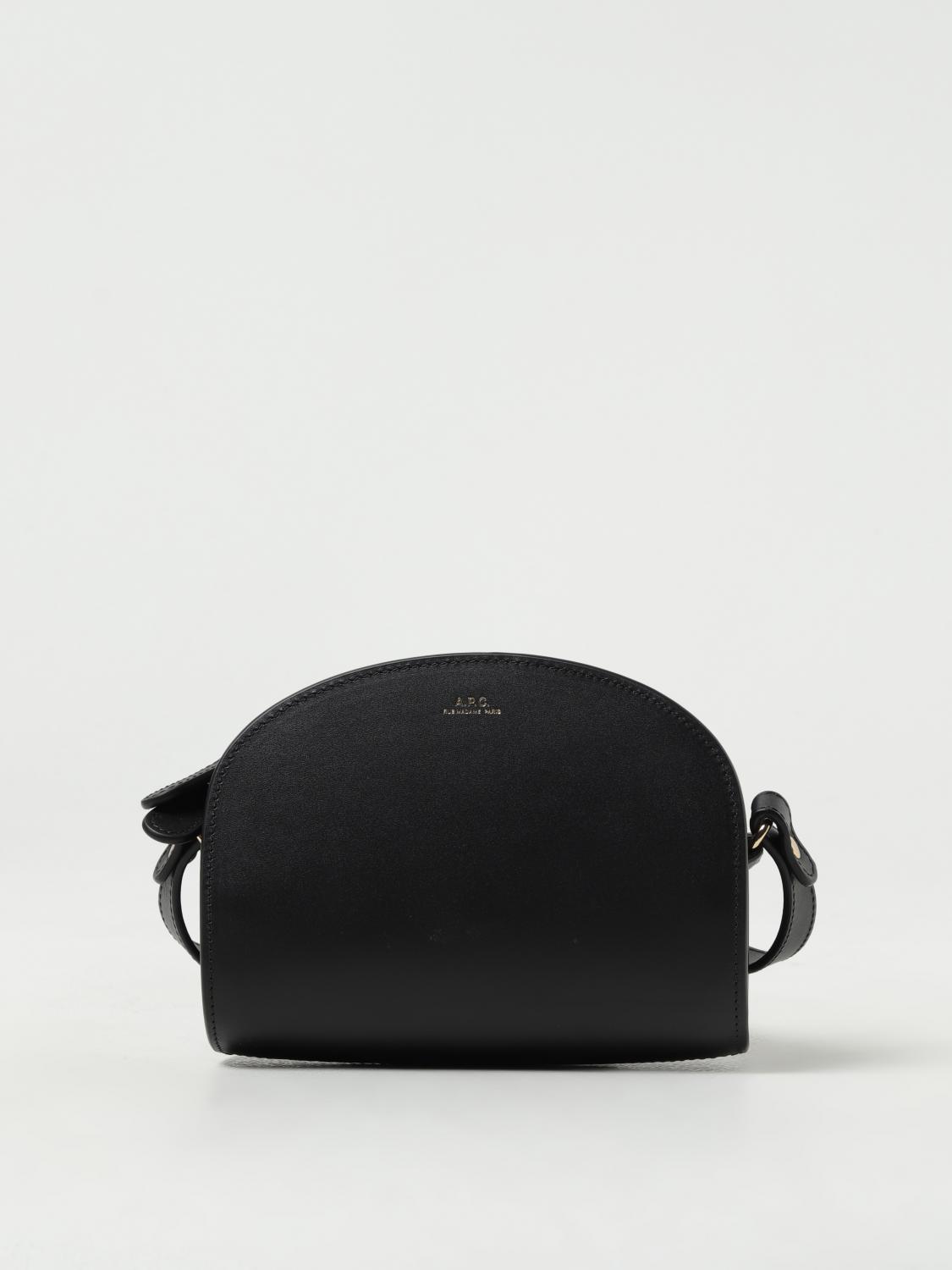 Shop Apc A.p.c. Demi-lune Bag Leather In Schwarz