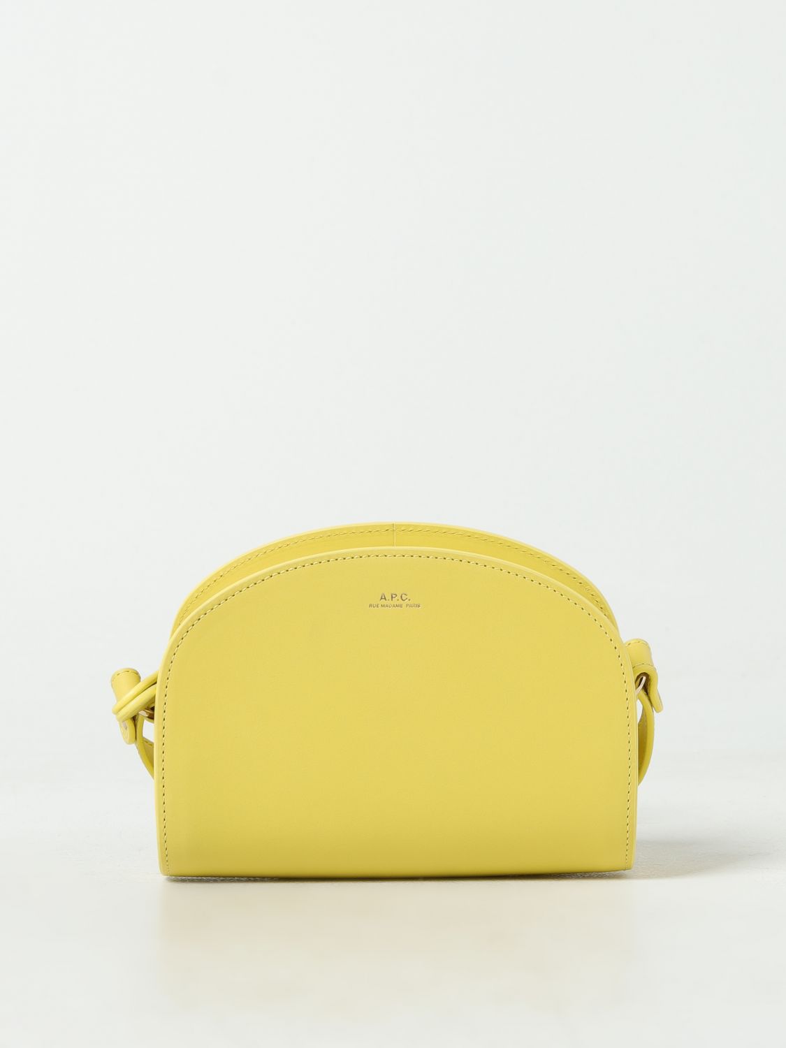 Shop Apc A.p.c. Demi-lune Bag Leather In Yellow