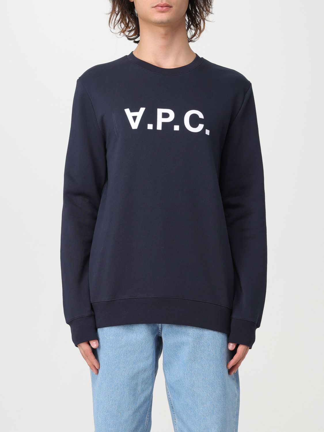 Shop Apc Sweatshirt A.p.c. Men Color White