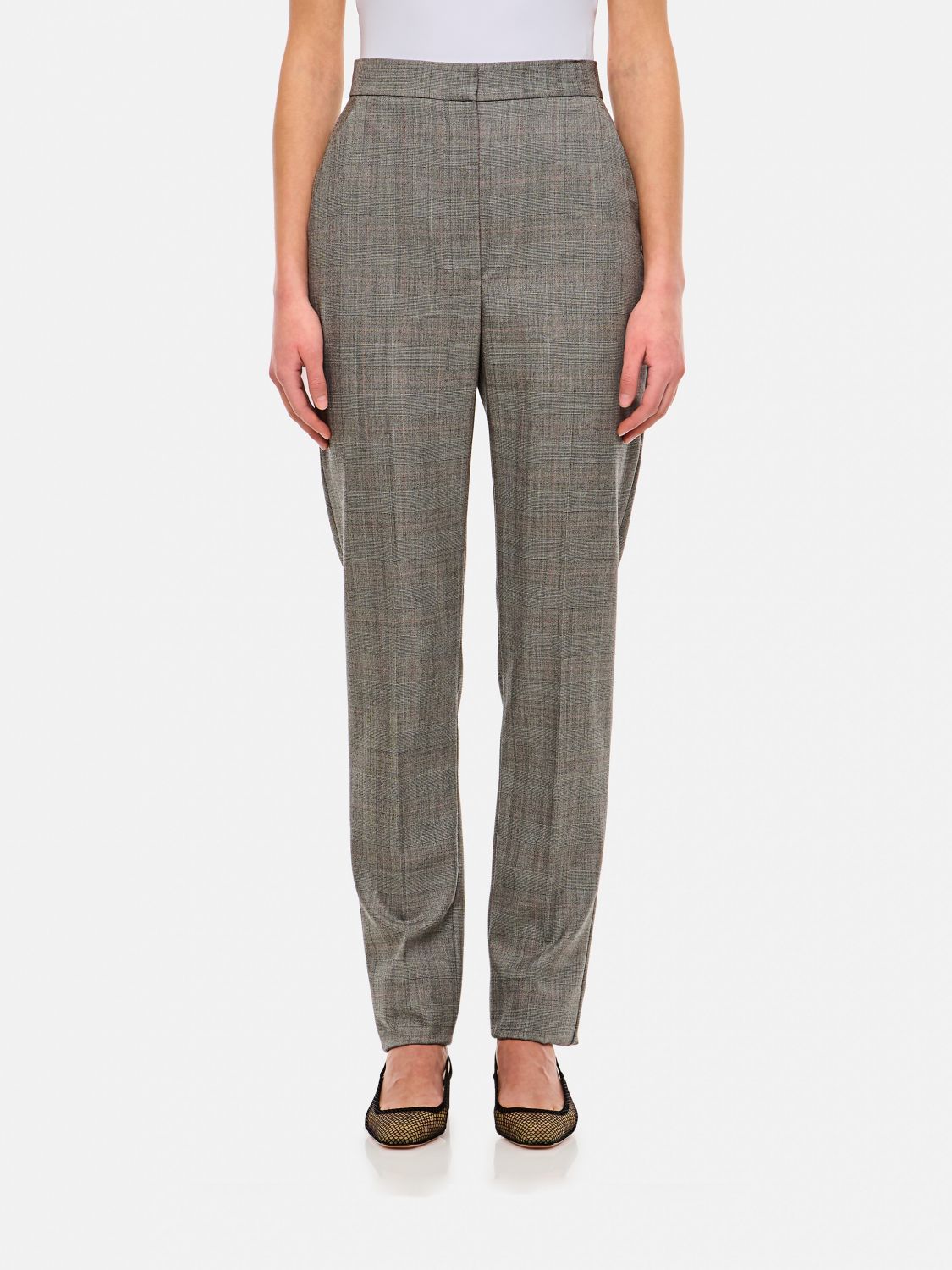 Alexander Mcqueen Pants Mcqueen Woman Color Grey In Gray