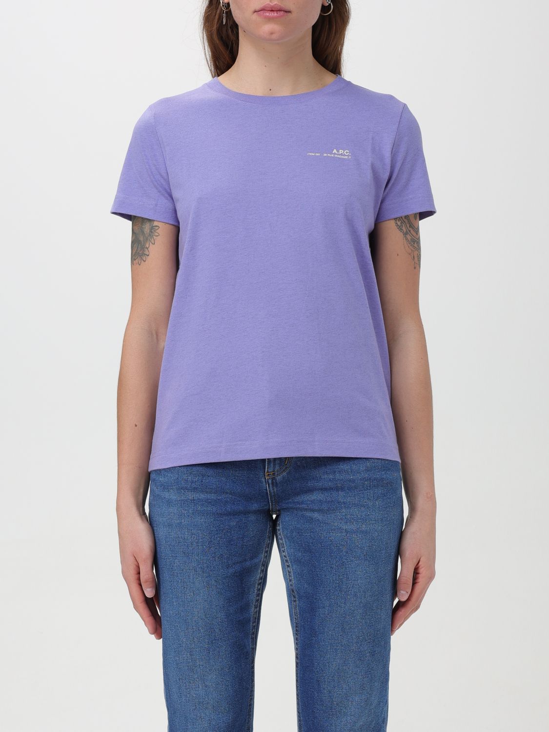 Apc T-shirt A.p.c. Damen Farbe Violett