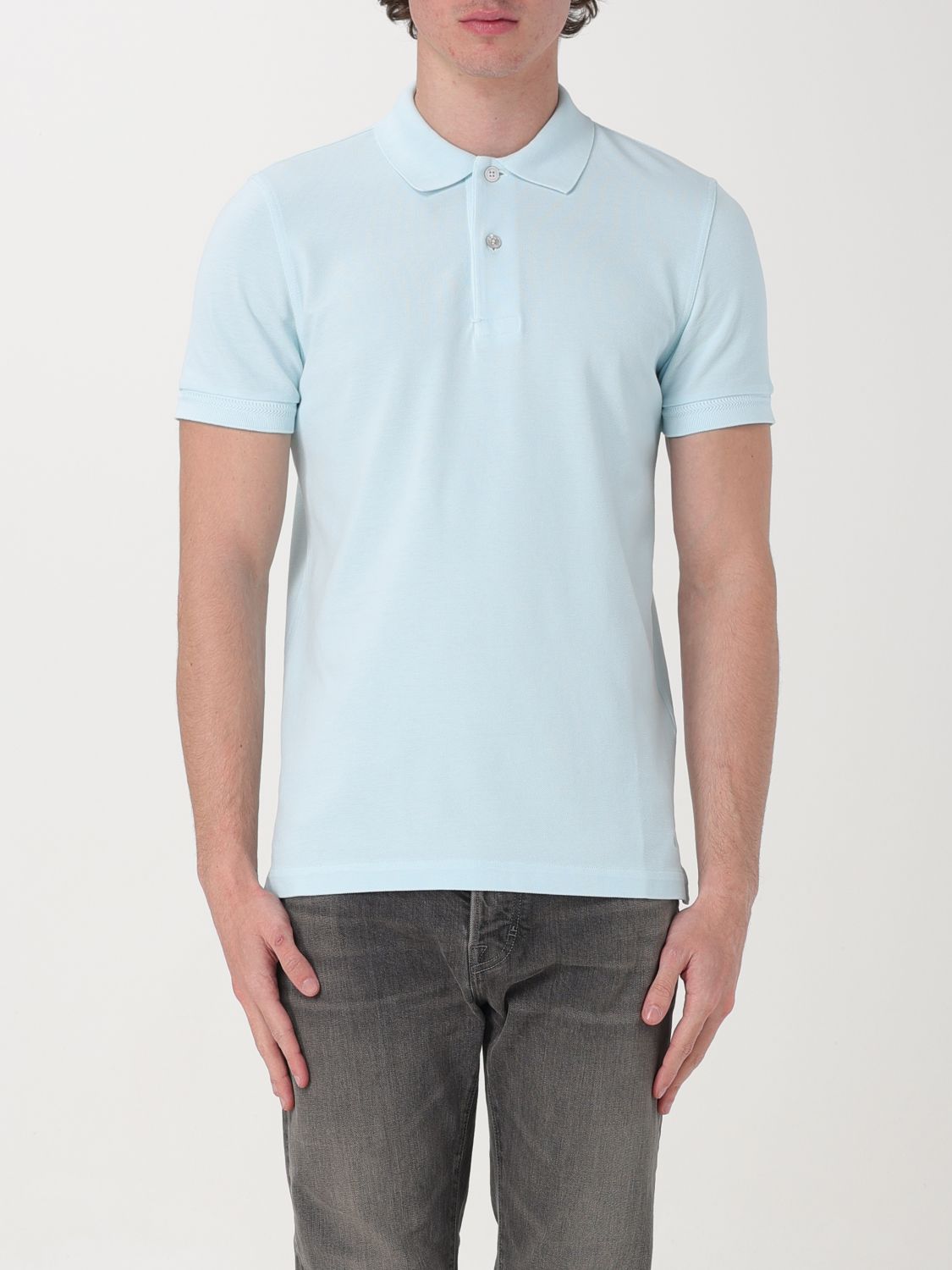 Tom Ford Polo Shirt  Men Color Gnawed Blue