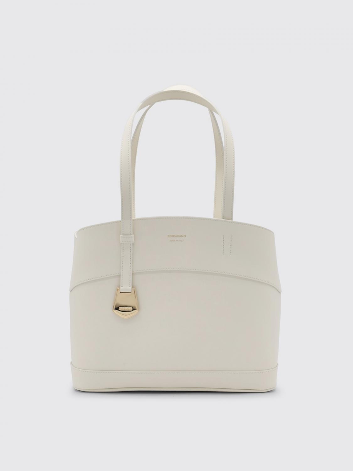 Shop Ferragamo Shoulder Bag  Woman Color Cream