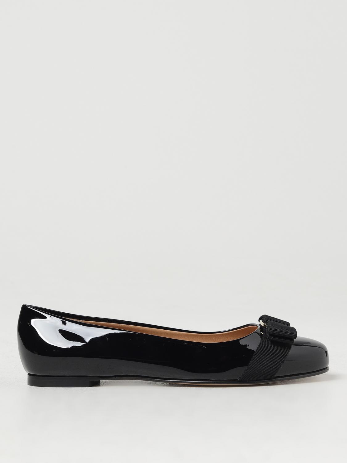 Ballet Pumps FERRAGAMO Woman colour Black