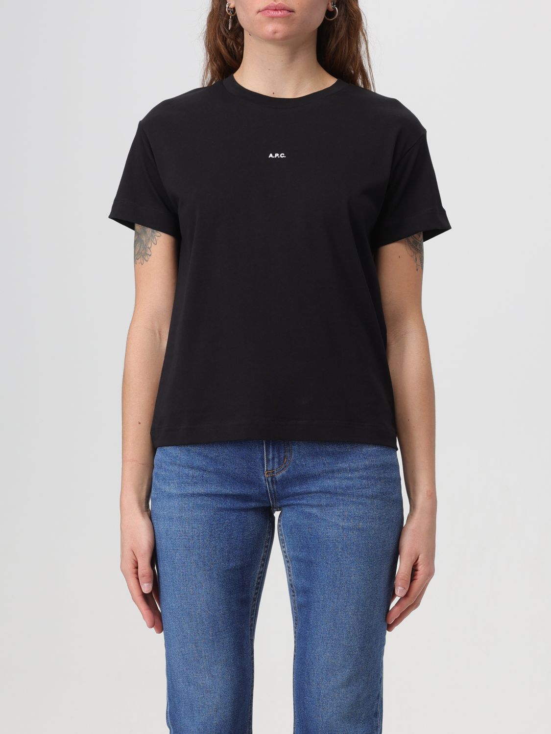 Shop Apc T-shirt A. P.c. Woman Color Black