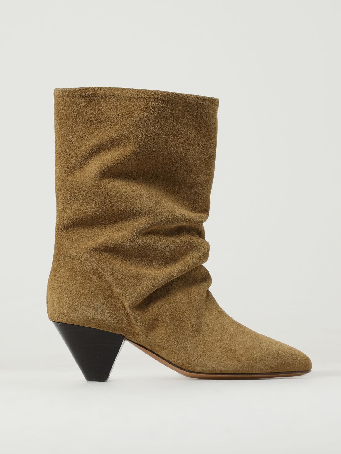 Shop Isabel Marant Flat Ankle Boots  Woman Color Dove Grey
