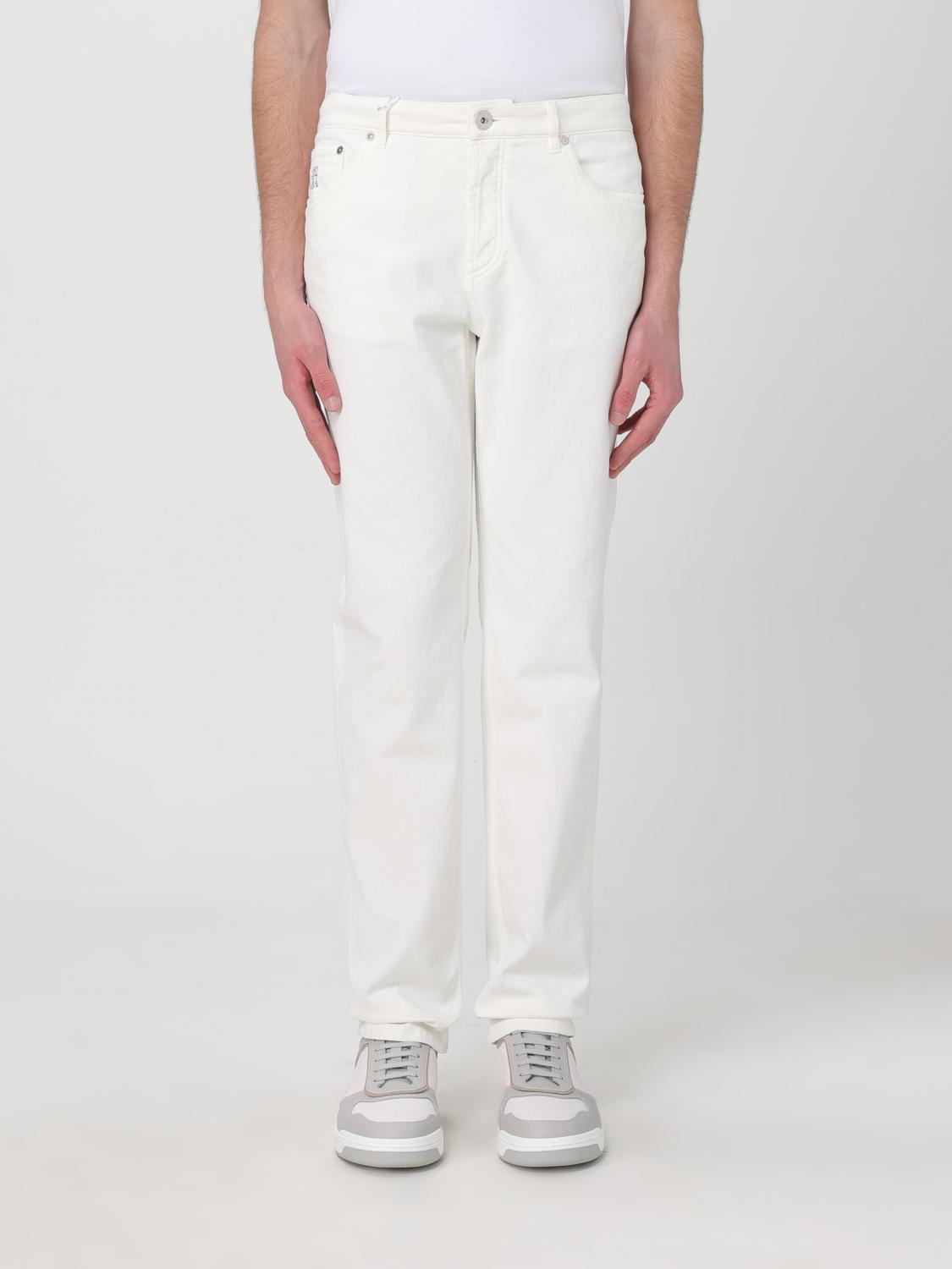 Brunello Cucinelli Pants Men Color White In White