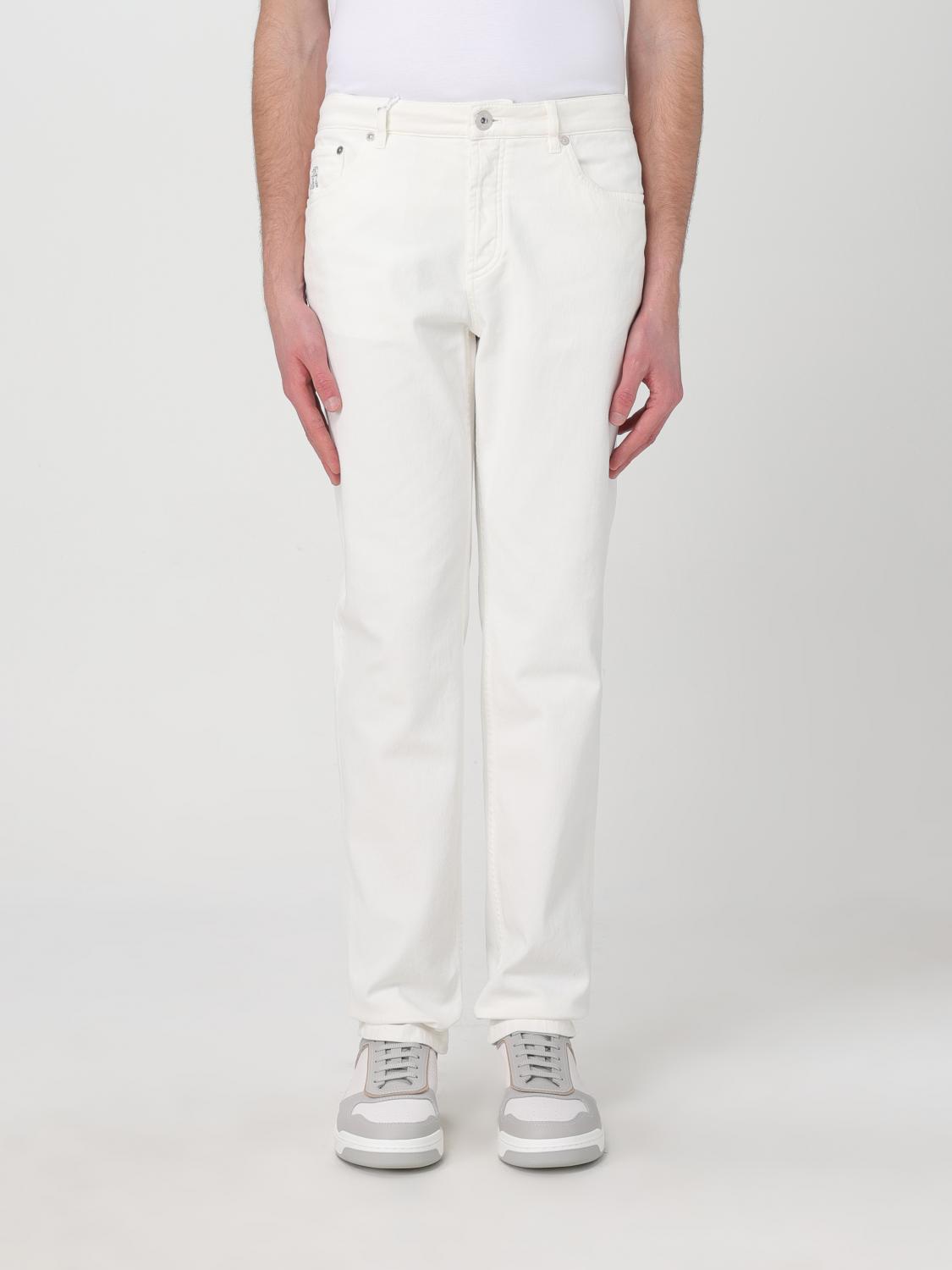 Shop Brunello Cucinelli Pants  Men Color White