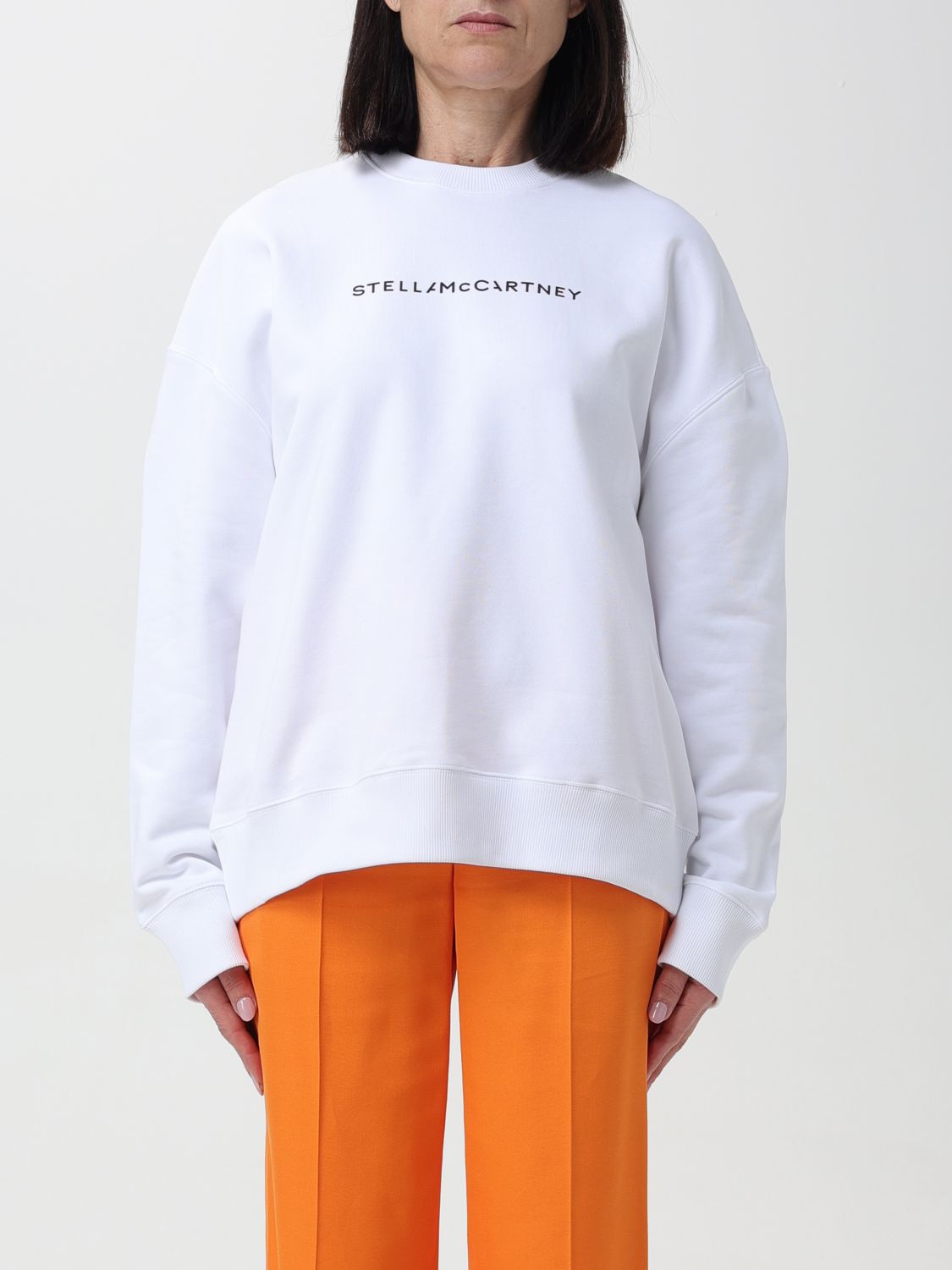 Shop Stella Mccartney Sweatshirt  Woman Color White