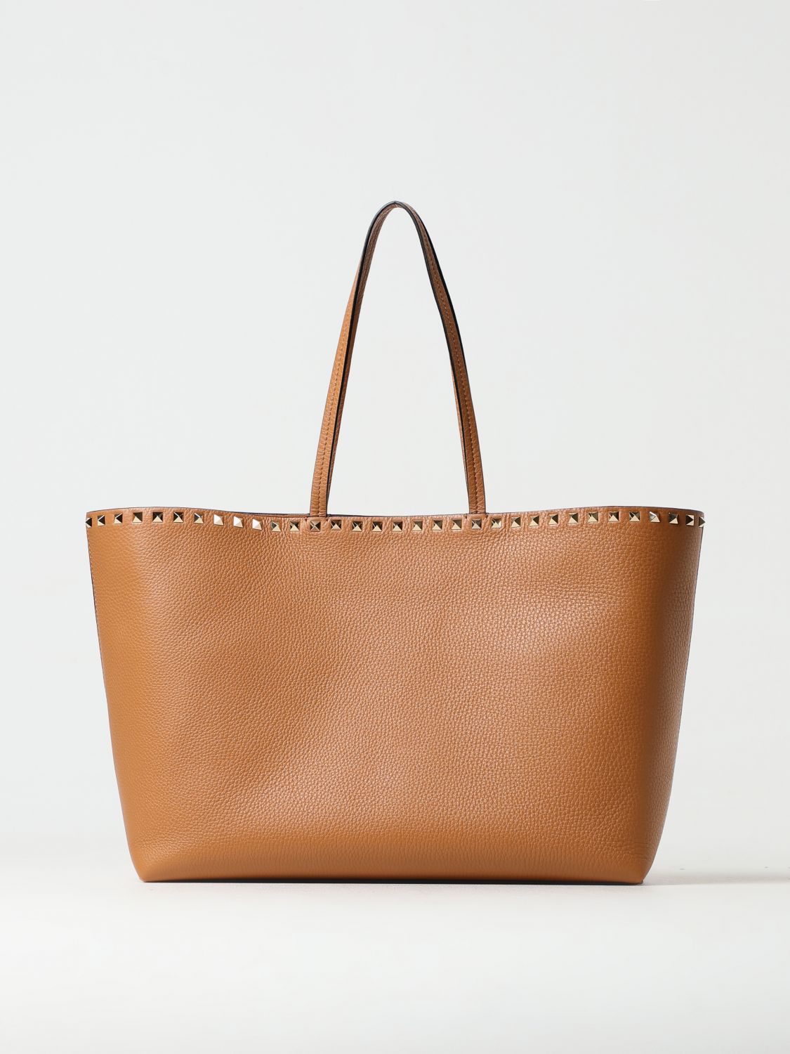 Valentino Garavani Tote Bags  Woman Color Leather In 黄棕色
