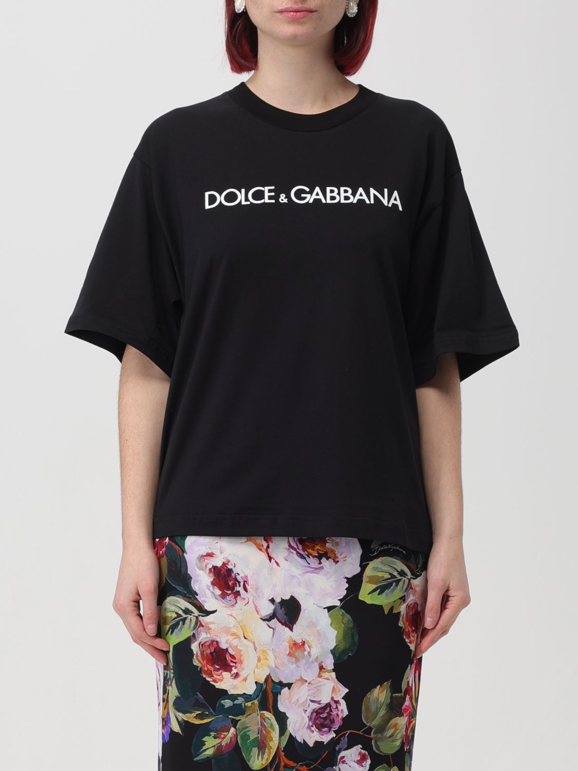 Shop Dolce & Gabbana T-shirt  Woman Color Black