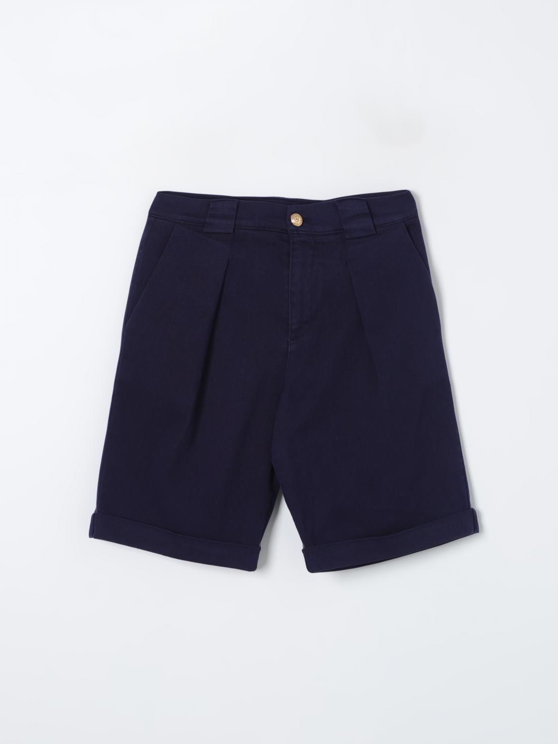 Shop Balmain Shorts  Kids Color Blue In 蓝色