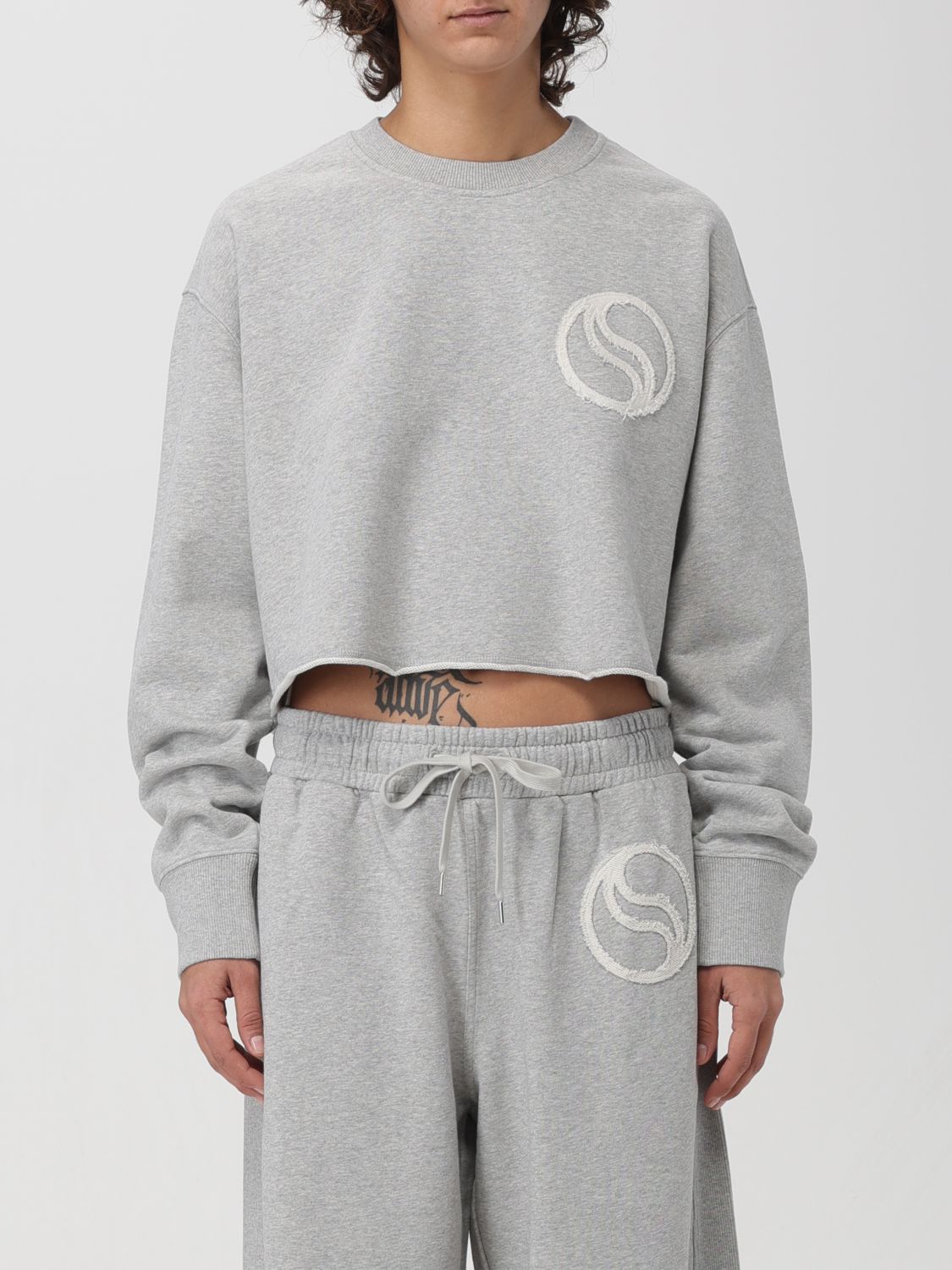 Shop Stella Mccartney Sweatshirt  Woman Color Grey