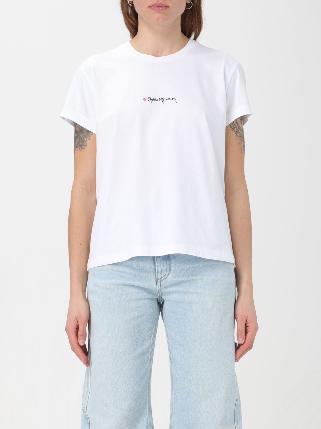 Shop Stella Mccartney T-shirt  Woman Color White