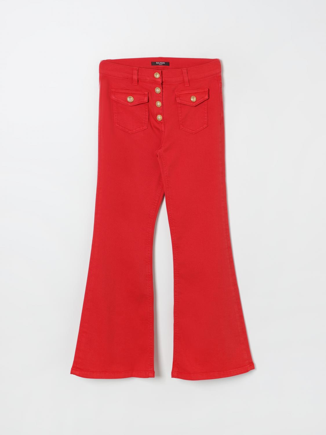 BALMAIN PANTS BALMAIN KIDS COLOR RED F13131014
