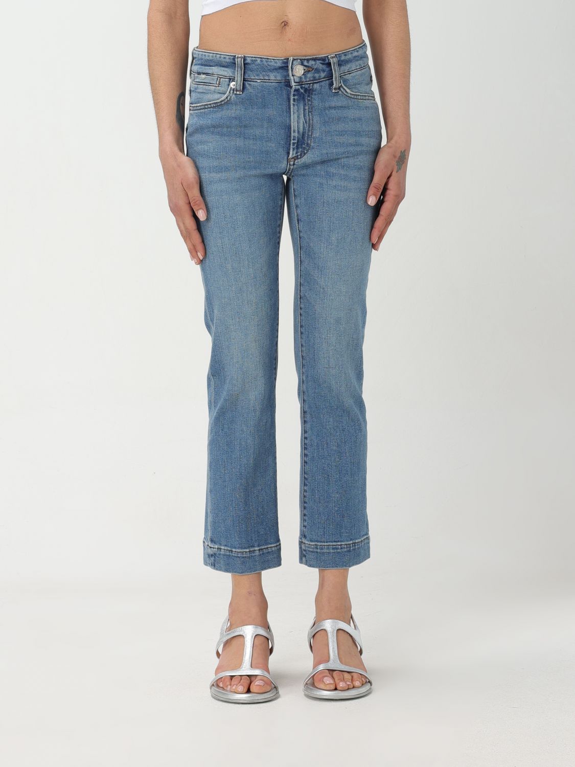 Shop Sportmax Jeans  Woman Color Navy