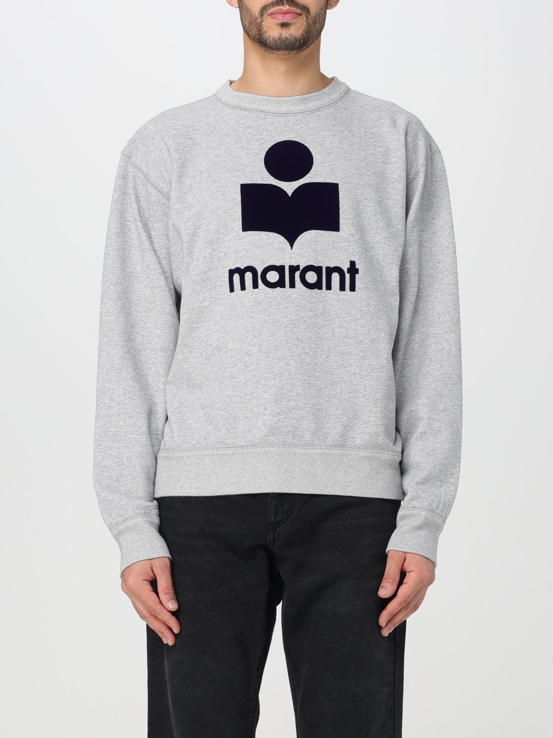 Shop Isabel Marant Sweatshirt  Men Color Grey
