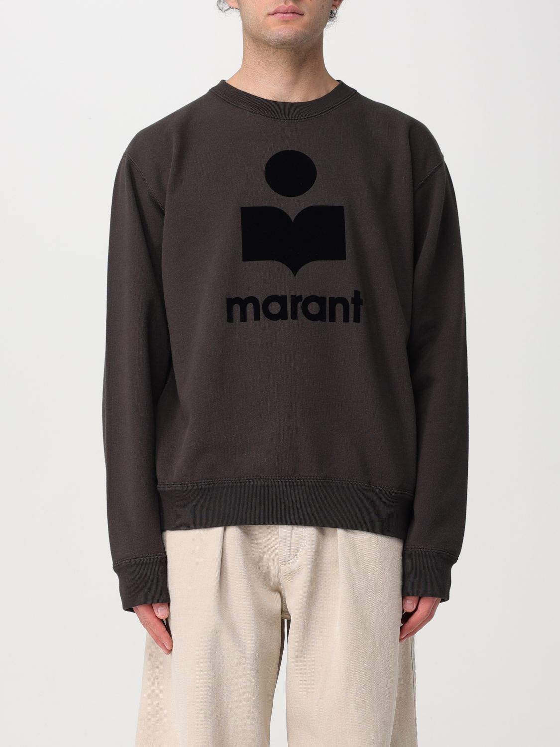 Shop Isabel Marant Sweatshirt  Men Color Charcoal