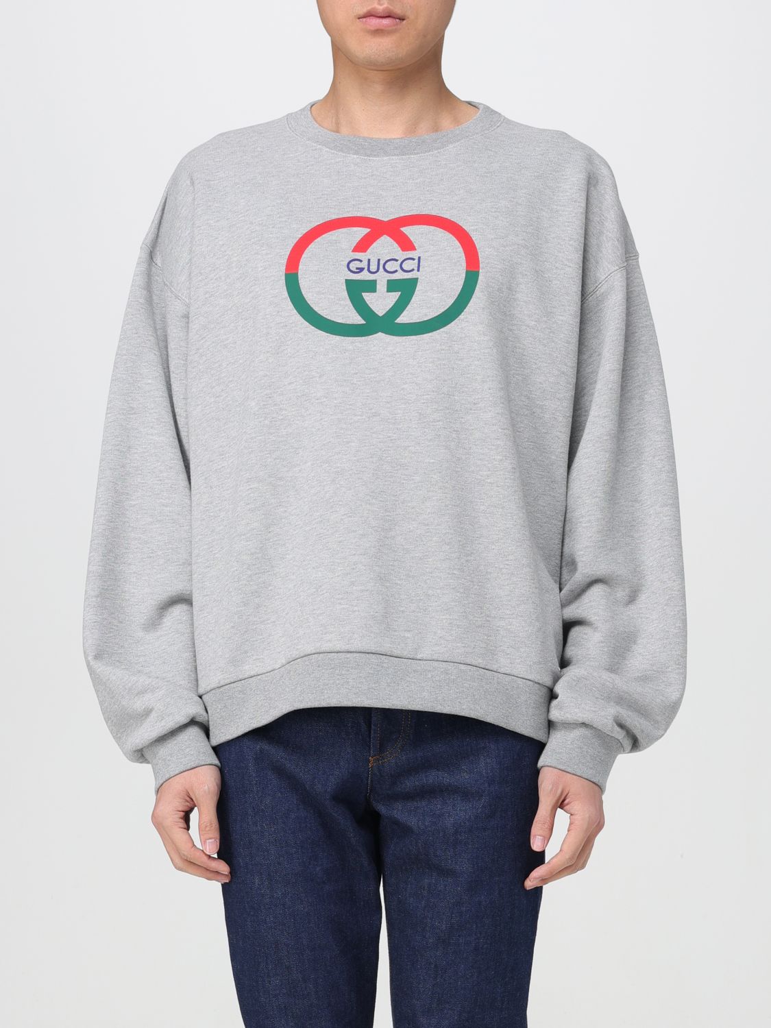 GUCCI sweatshirt for man Grey Gucci sweatshirt 774244XJGAY