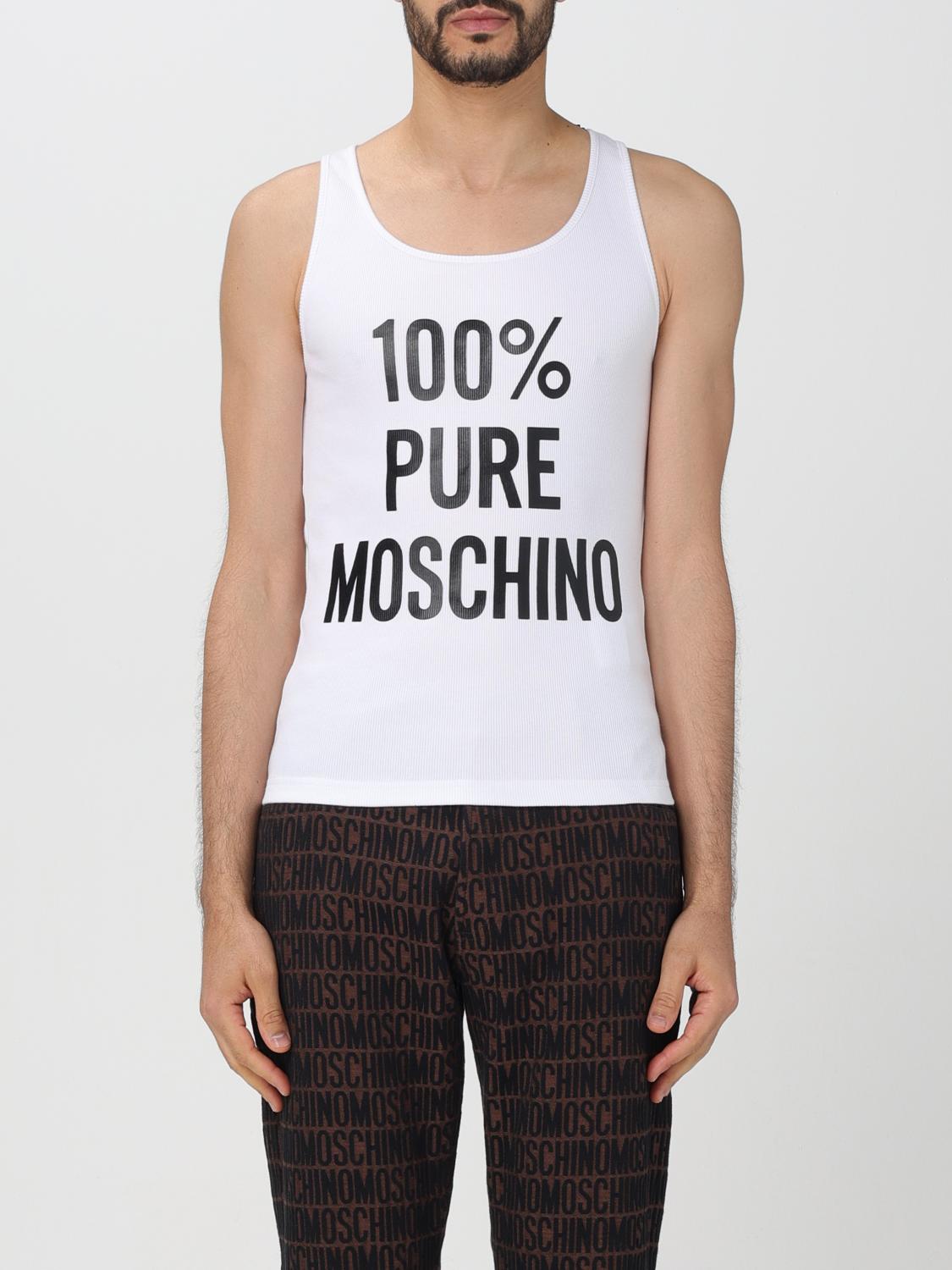 Shop Moschino Couture Tank Top  Men Color White In Weiss